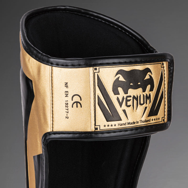 Venum Elite Standup Shin guards - Gold/Black