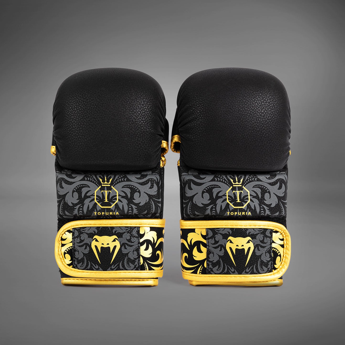 Venum x Topuria Unmatched Edition MMA Sparring Gloves - Black/Gold