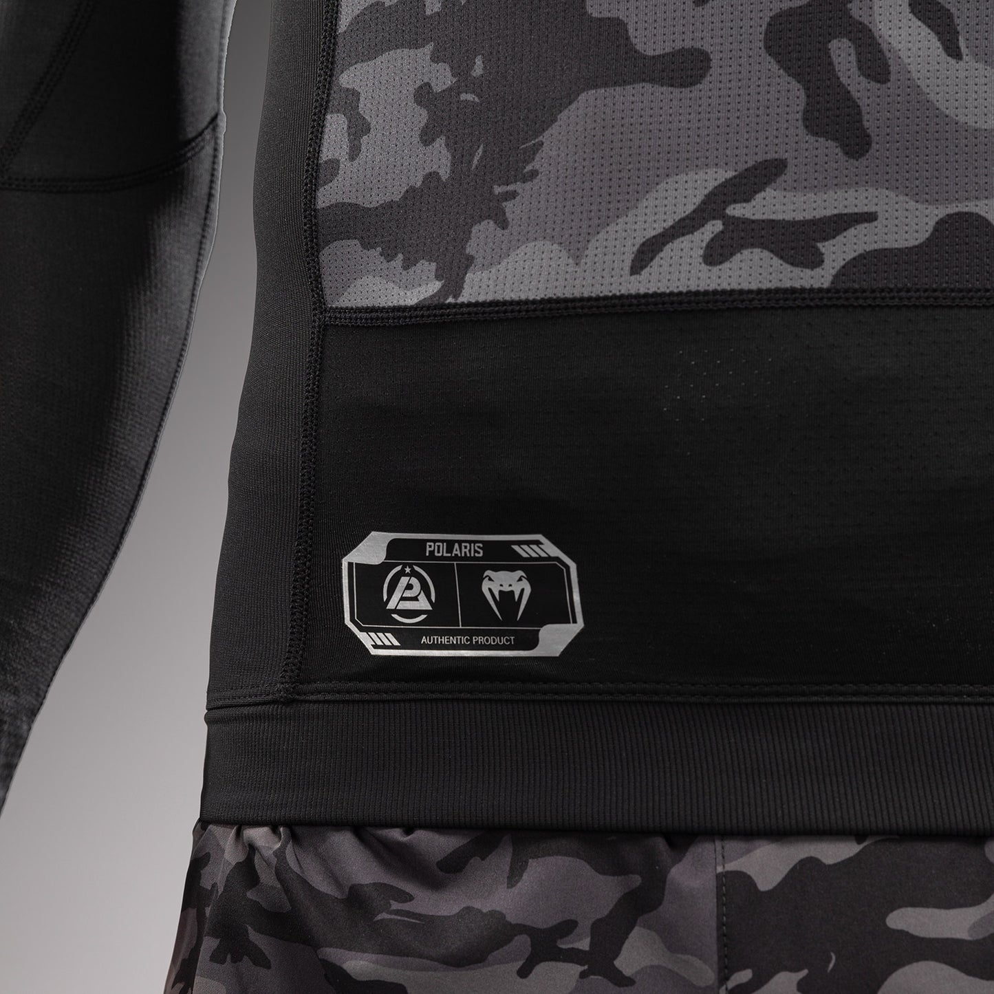 Venum x Polaris Long Sleeve Rashguard - Black/Storm Grey