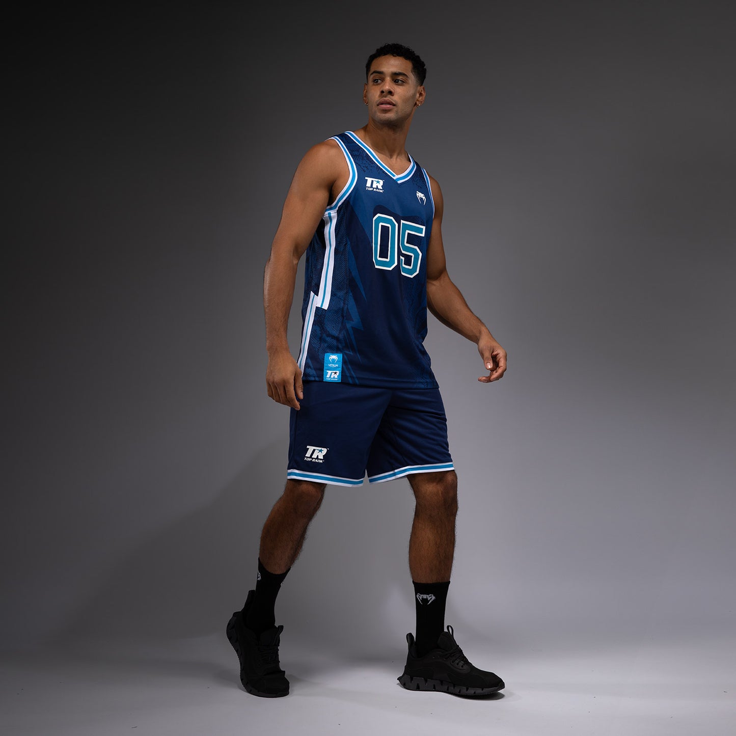 Venum x Top Rank Original Men's Basketball Jersey - Navy Blue