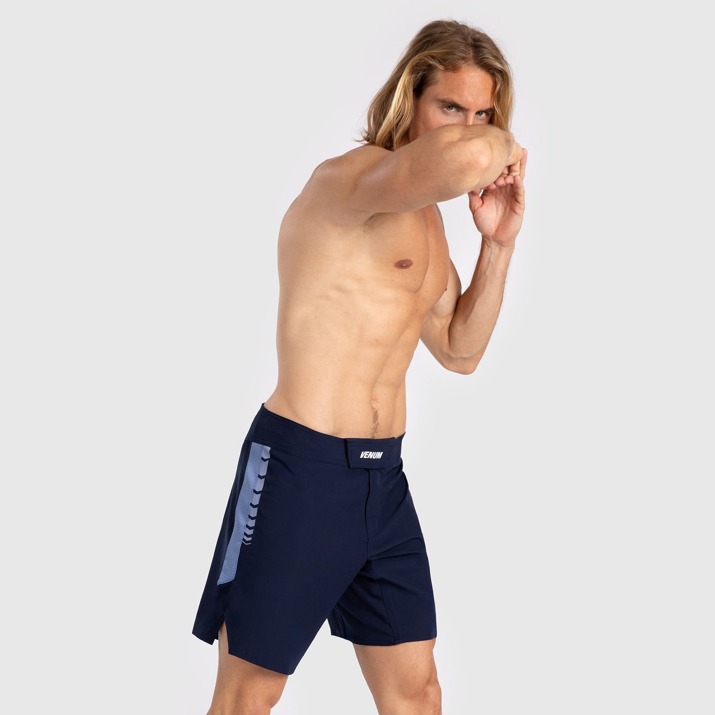 Venum Tempest Men's Fight Shorts - Navy Blue/Blue