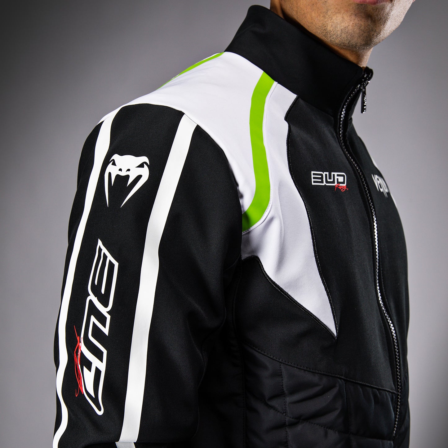 Venum x Bud Racing Men’s Jacket - Black/White/Lime Green
