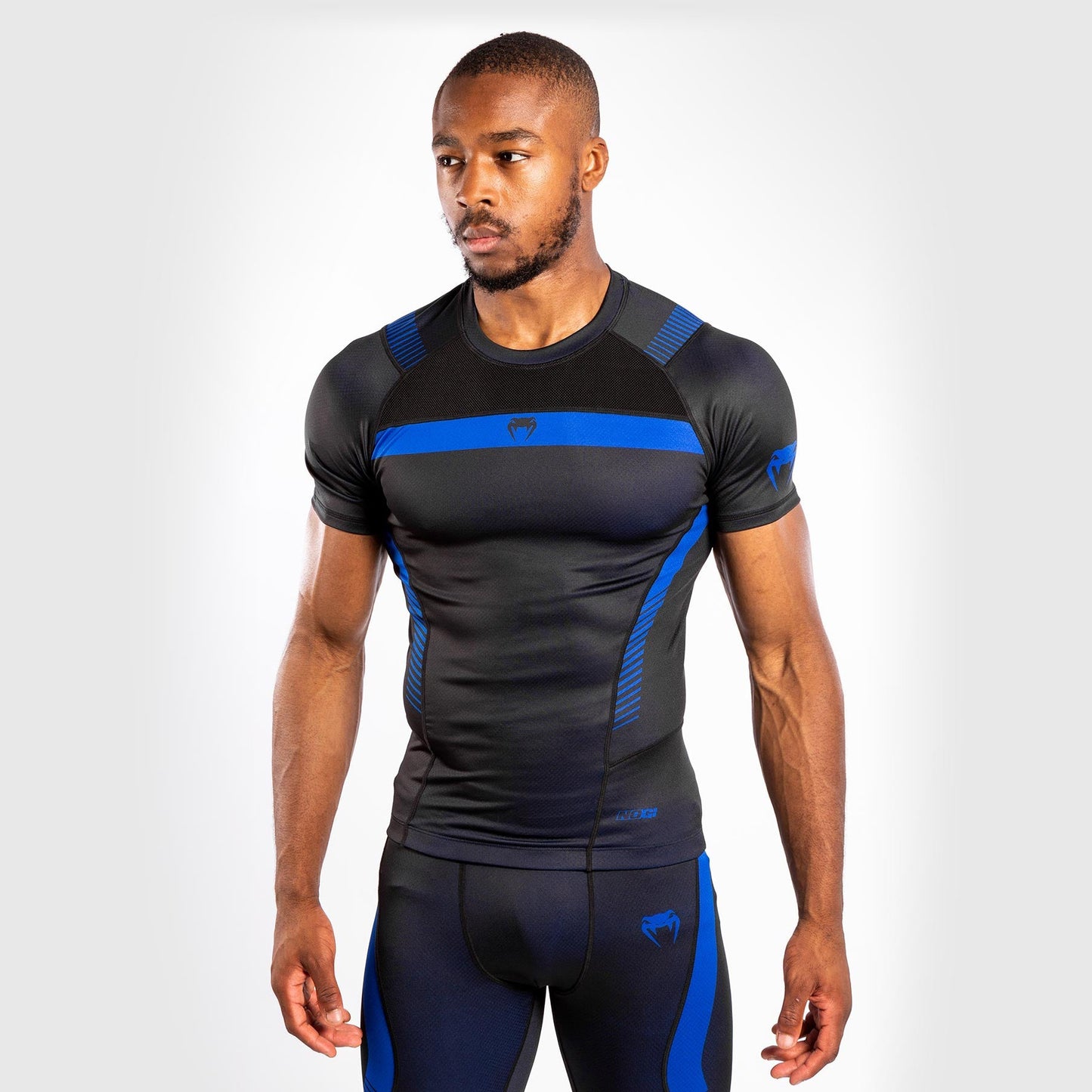 Venum NoGi 3.0 Rashguard - Short Sleeves - Black/Blue