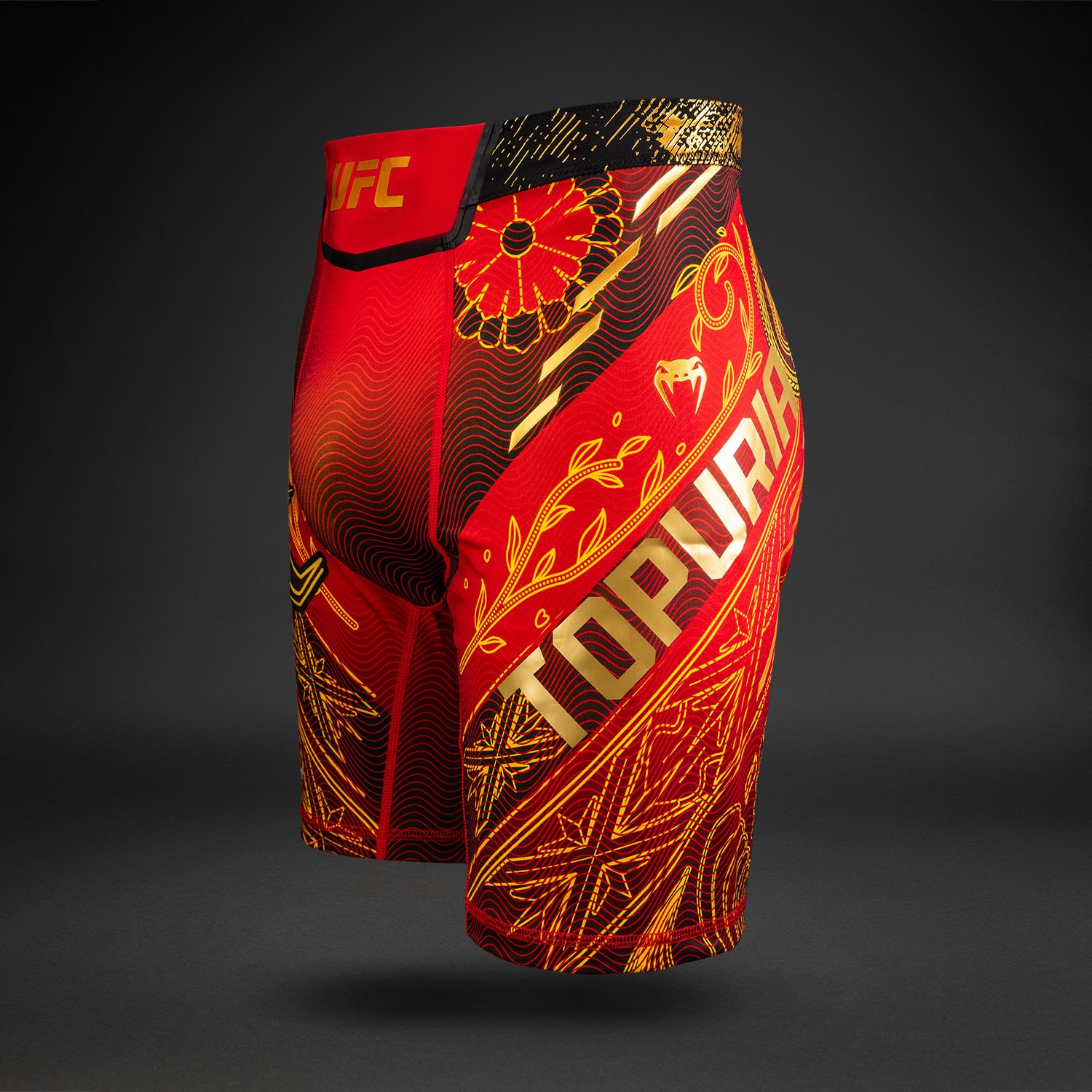 UFC TOPURIA ボクシングショーツ 赤黒 cd6dc752699a4e9023e6c5c7b744ea