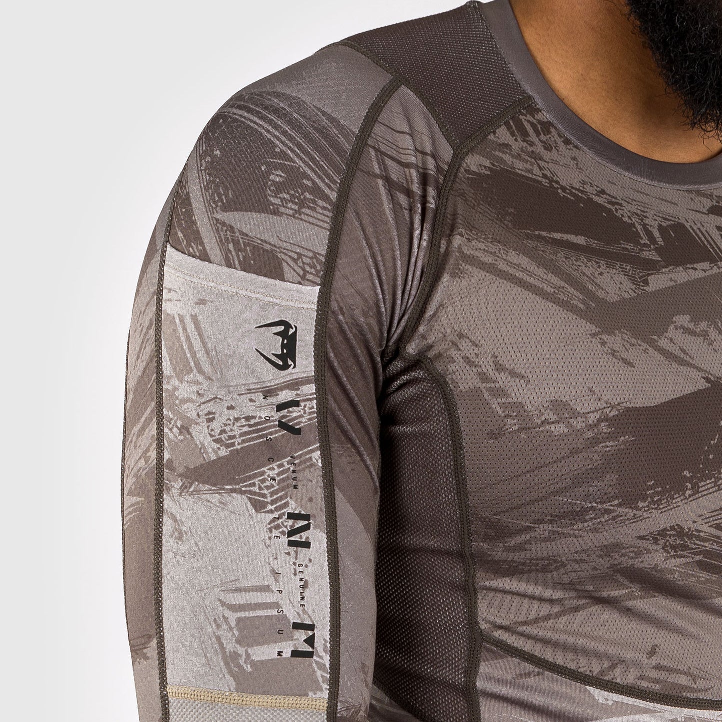 Venum Electron 3.0 Long Sleeve Rashguard - Sand
