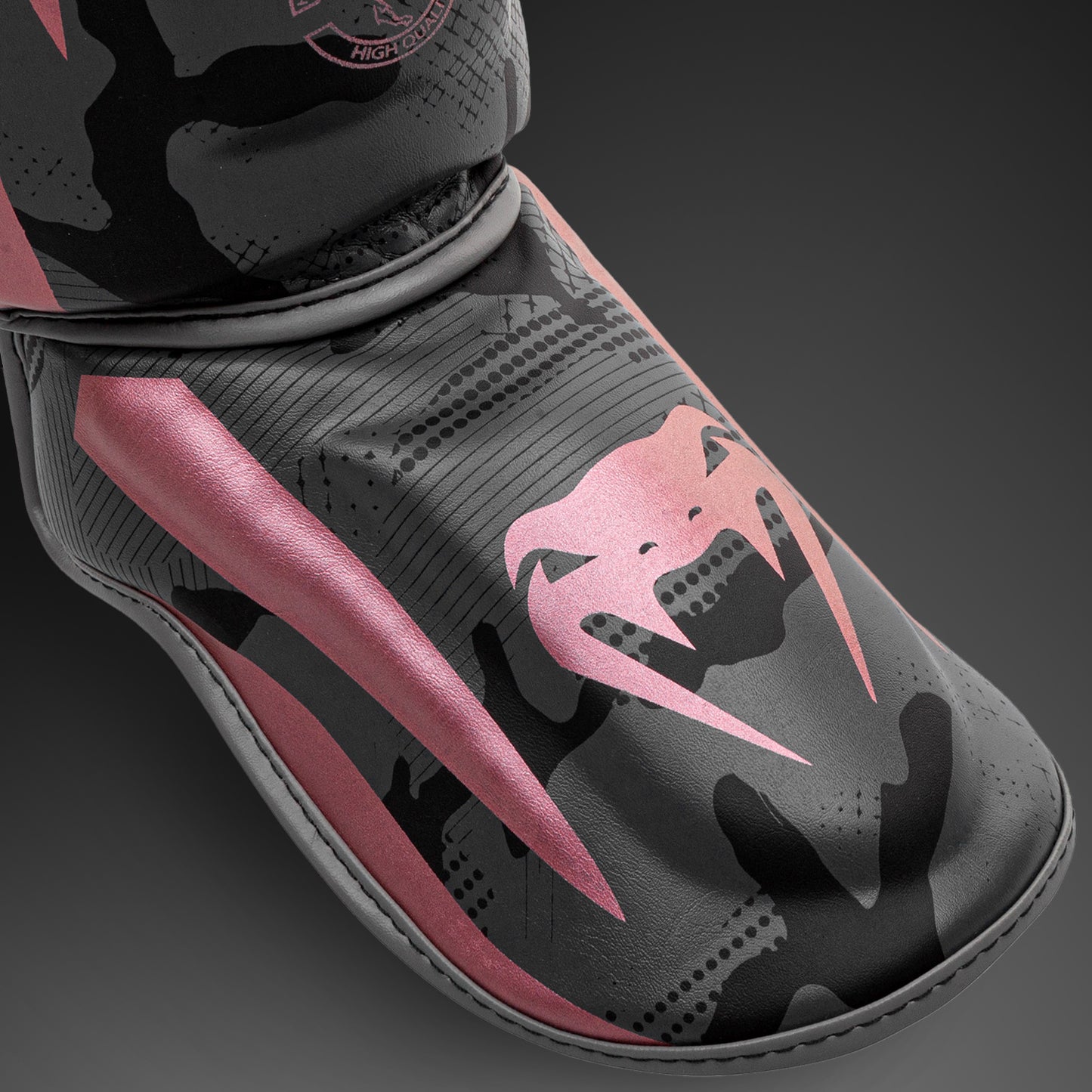 Venum Elite Shin Guard - Black/Rose/Gold