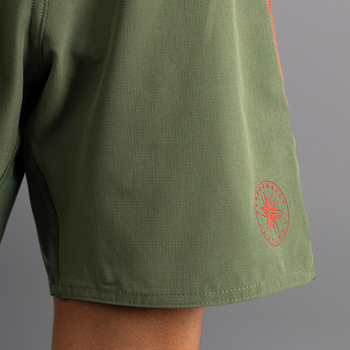 Venum Light Kids Fightshorts - Army Green/Orange