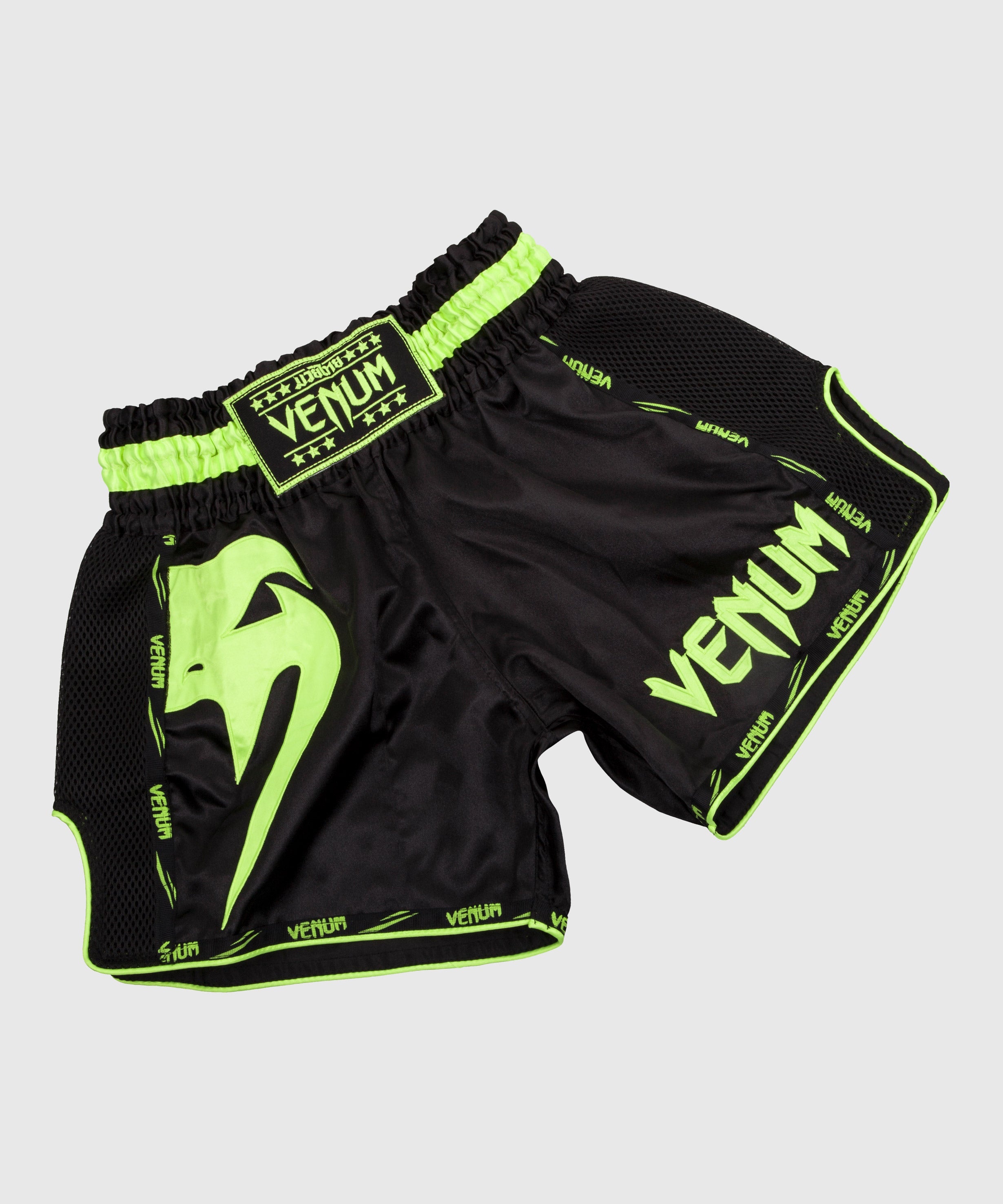 Venum Giant Muay Thai Shorts Black Neo Yellow