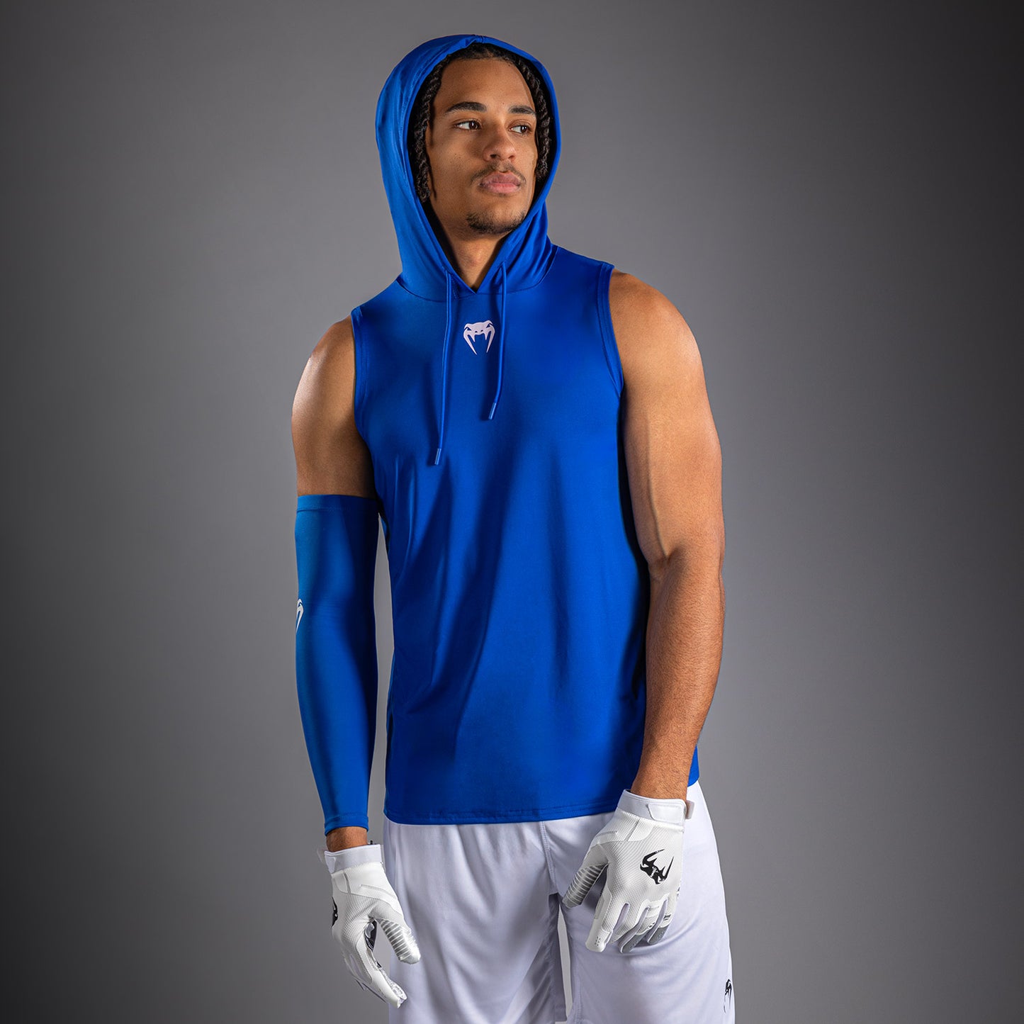 Venum Elite Sleeveless Dry-Tech Hoodie - Royal Blue