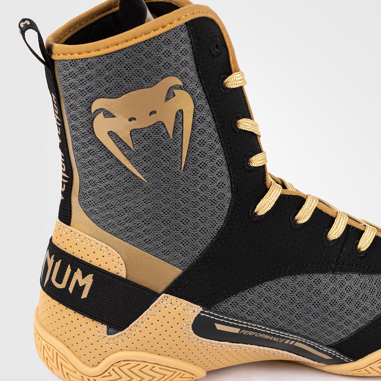 Venum Elite Boxing Shoes - Black/Beige