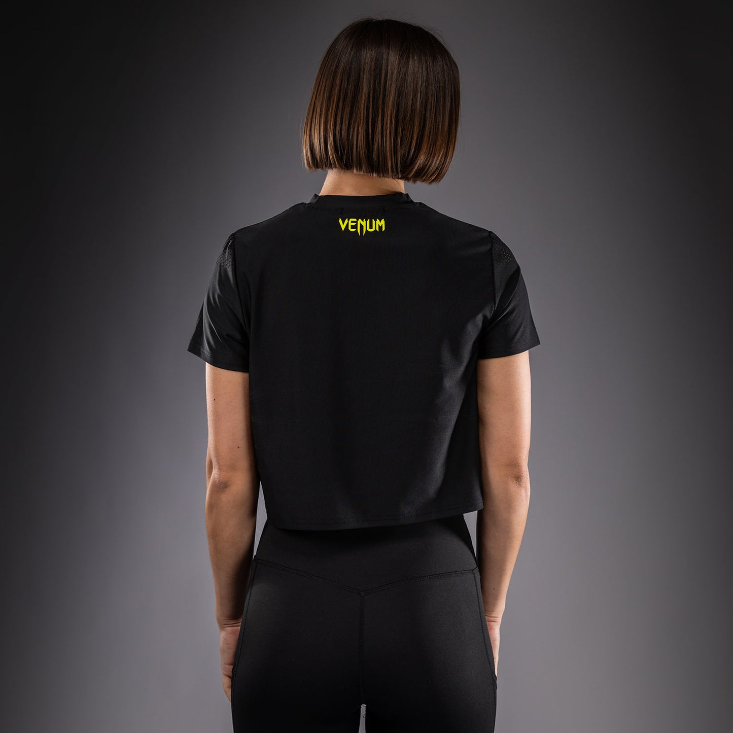 Venum Lazer Women's Dry Tech T-Shirt - Black/Yellow