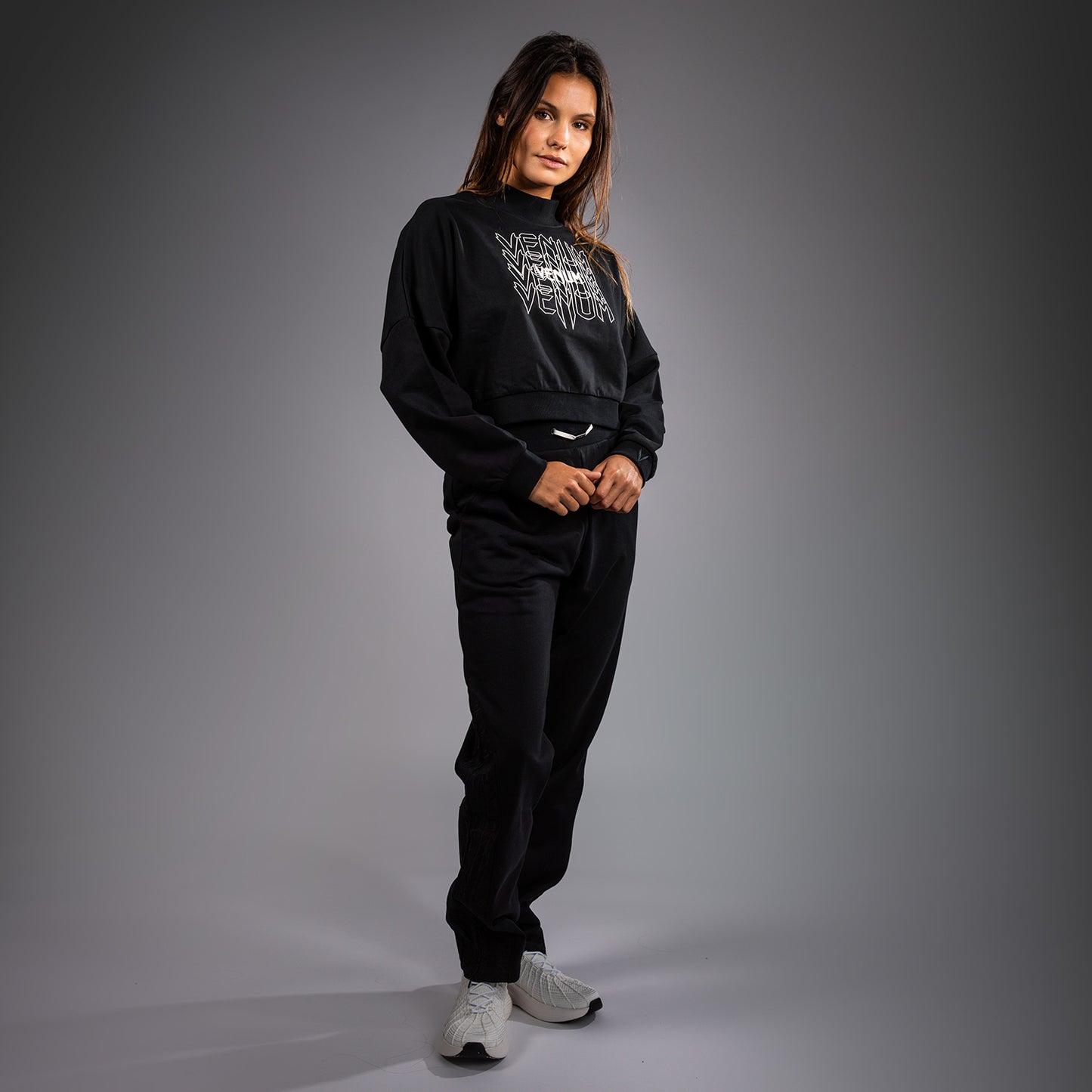 Venum Pulse Women’s Cropped Sweatshirt - Black/White