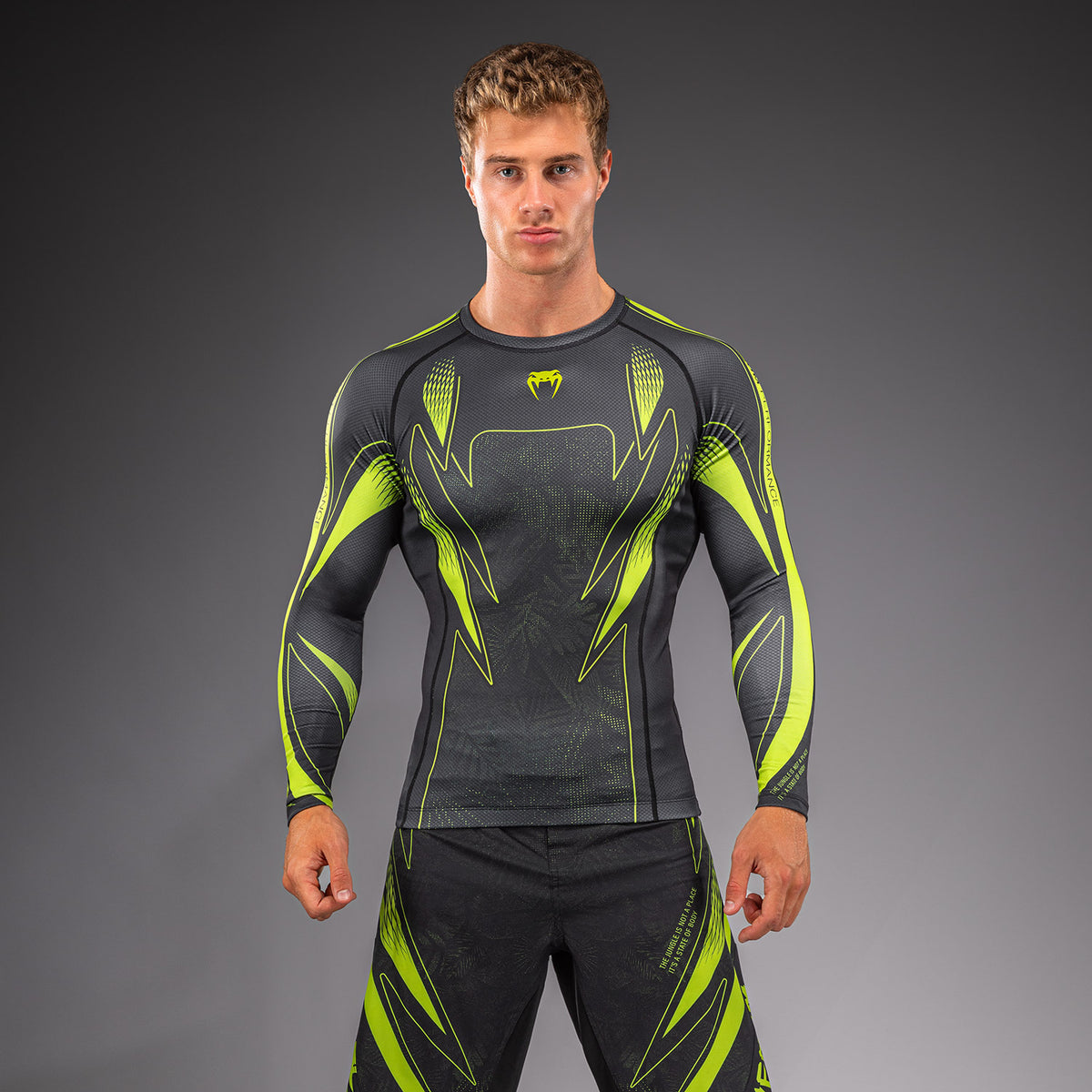 Venum Amazonia Reborn Long Sleeve Rashguard - Black/Green