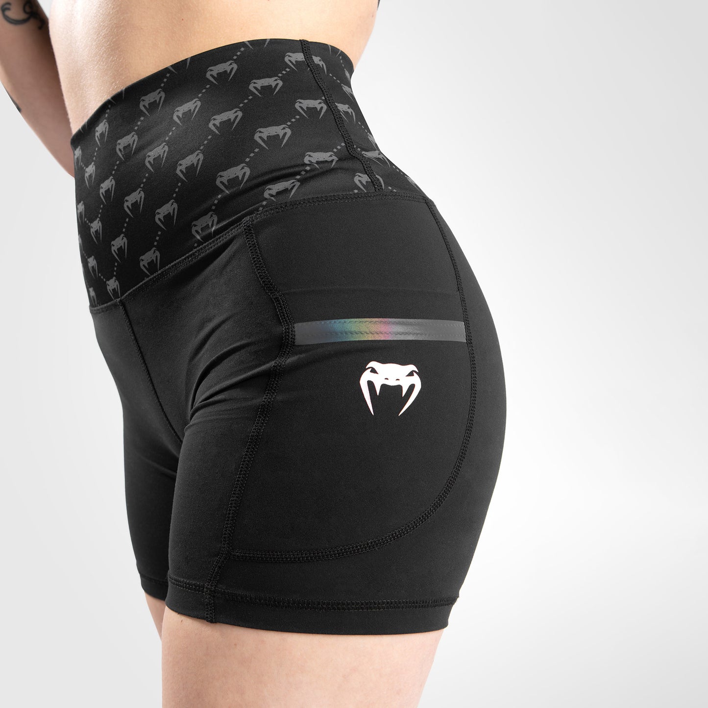 Venum Monogram Compression Shorts - For Women - Black/Pink Gold