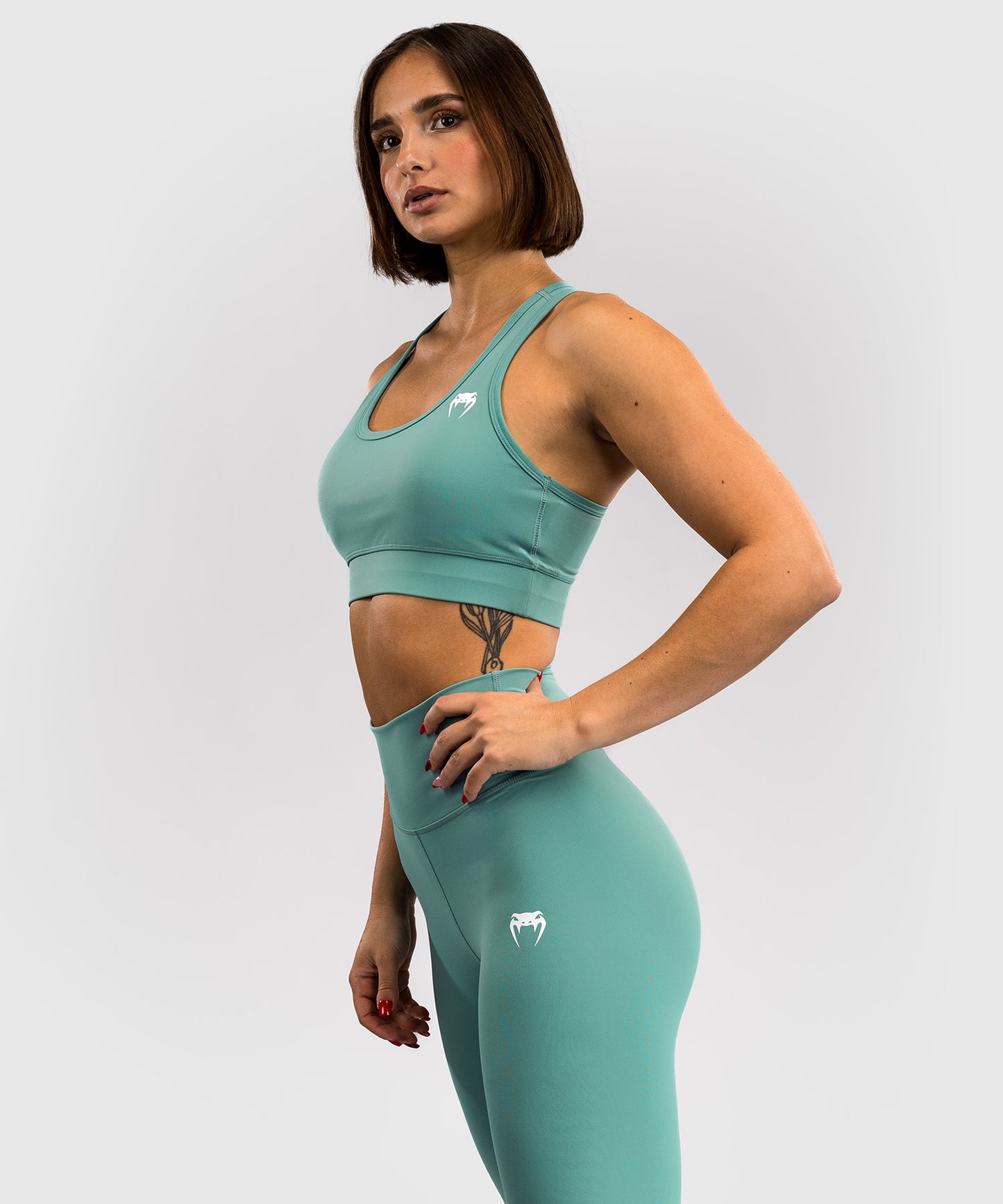 Venum Essential Women's Medium Impact Sports Bra - Aqua Green