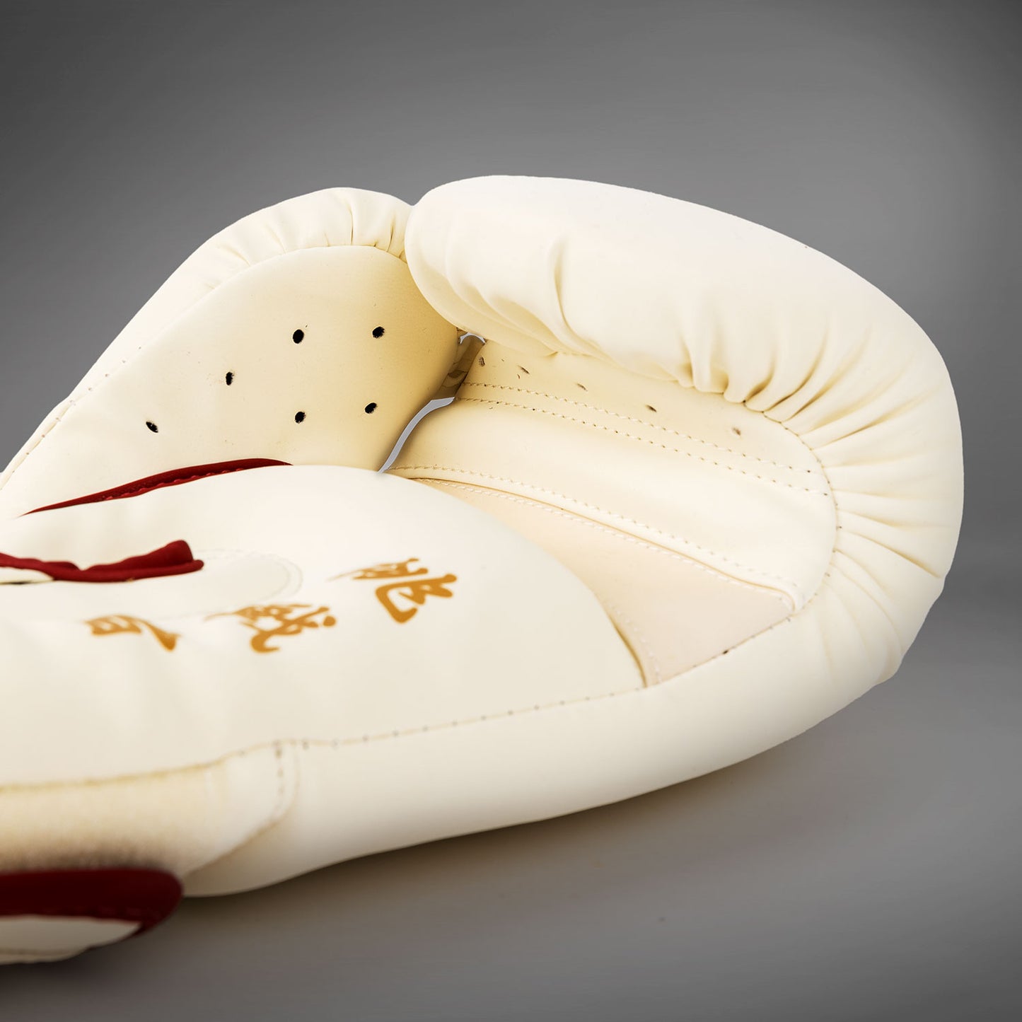 Venum Serpenti Boxing Gloves - Ivory/Burgundy