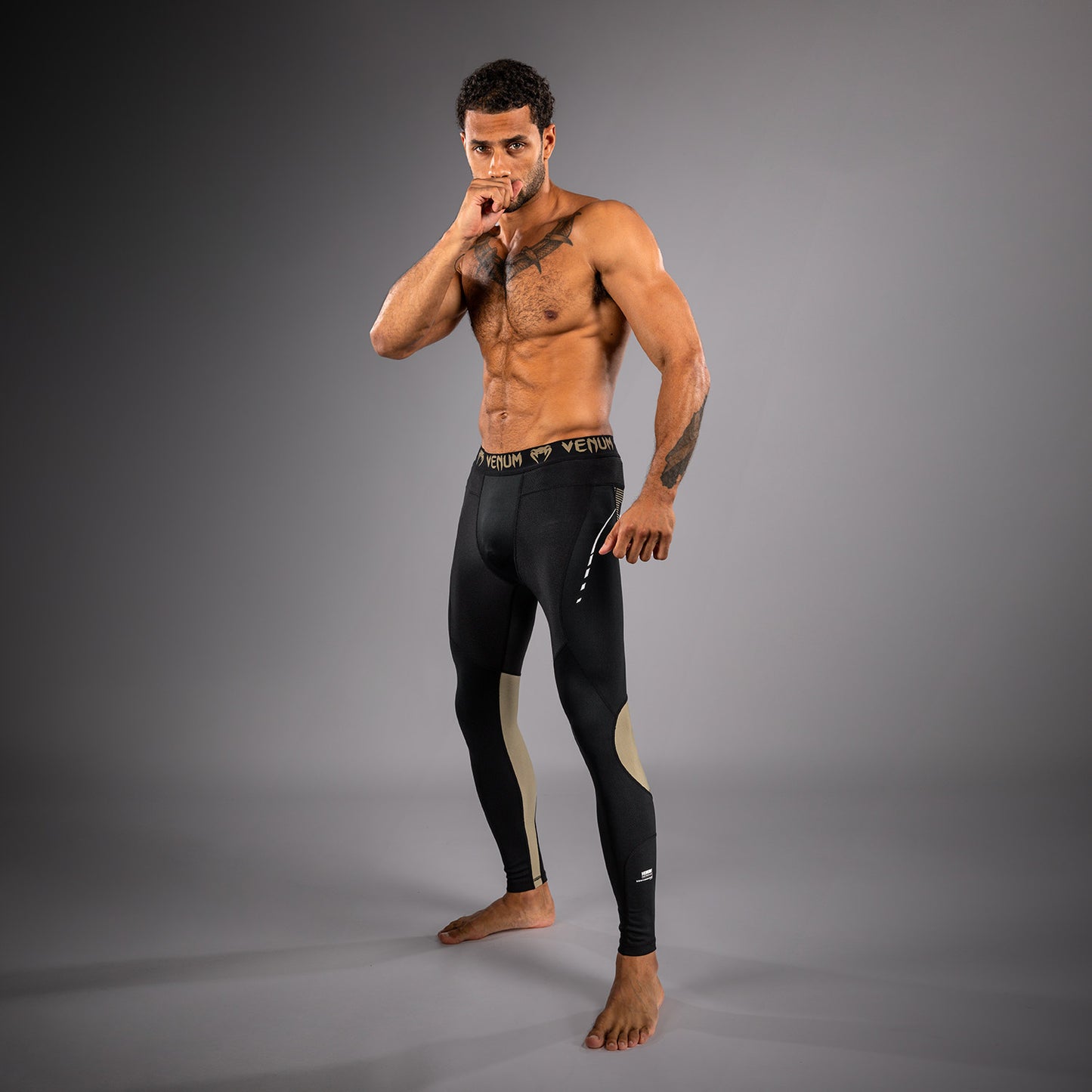 Venum Adrenaline Spats - Black/Sand