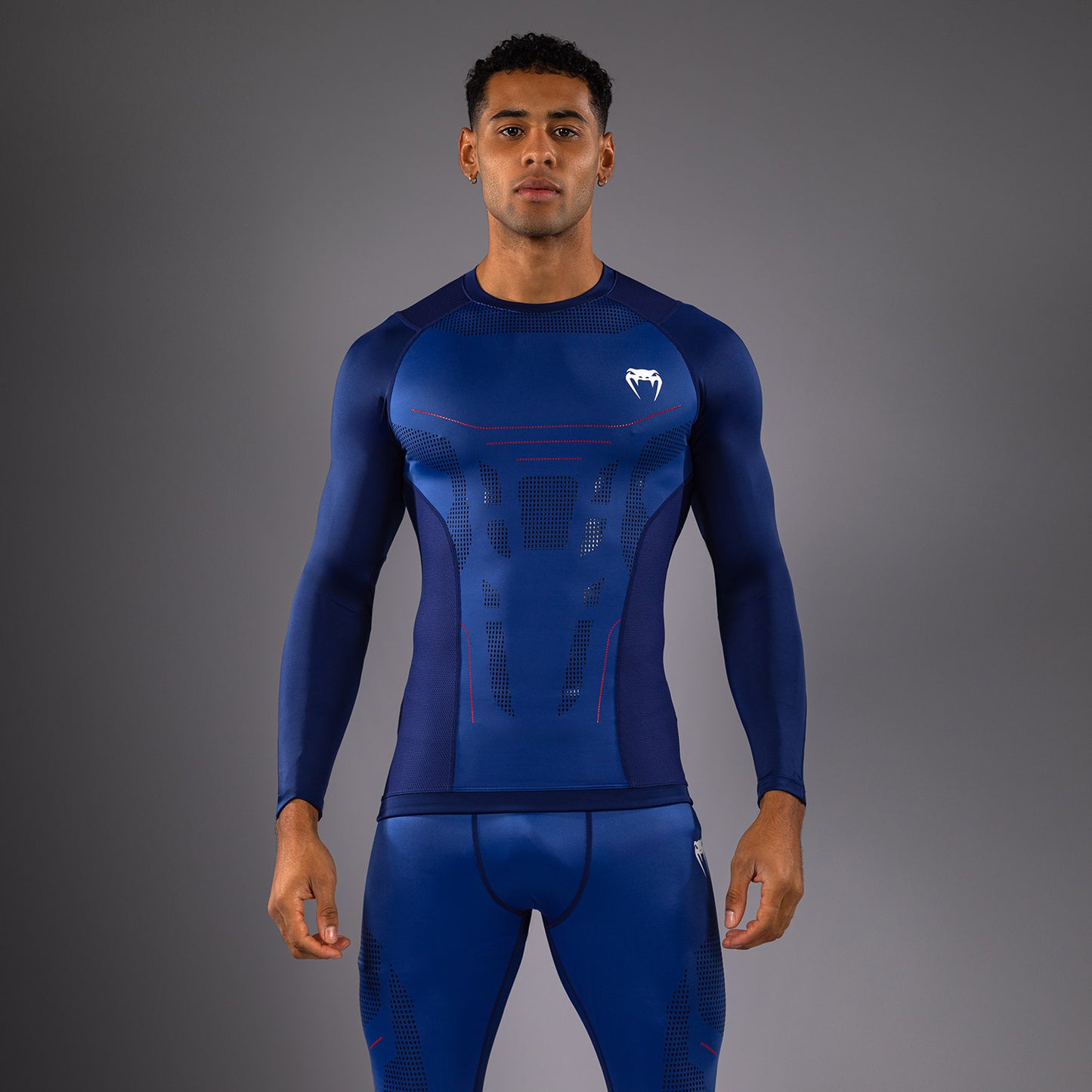 Venum Technical 3.0 Long Sleeve Rashguard - Night Blue