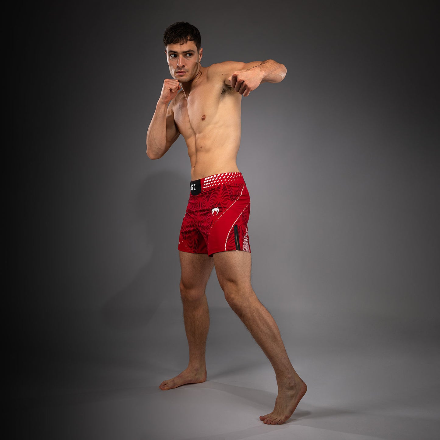 Men's UFC Zenith by Venum Red Authentic Fight Night Short Fit Fight Short