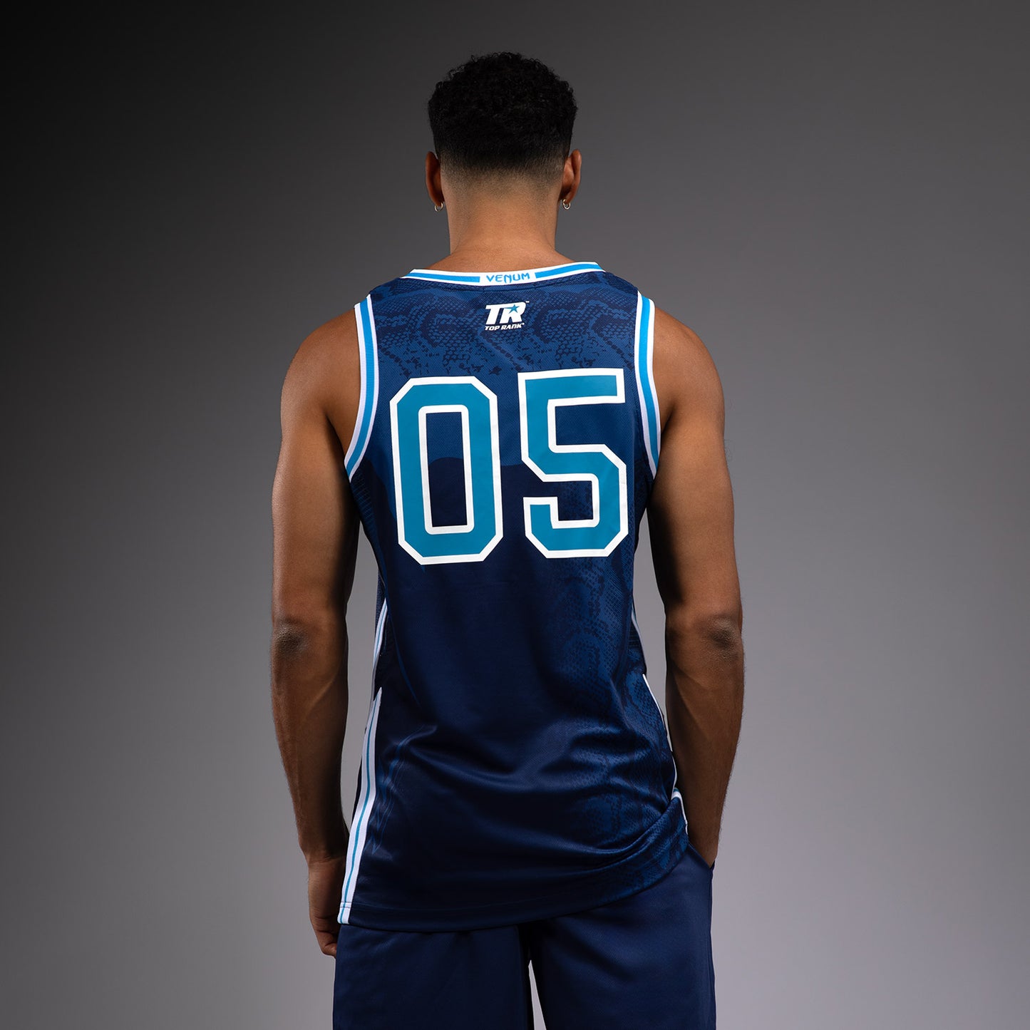 Venum x Top Rank Original Men's Basketball Jersey - Navy Blue