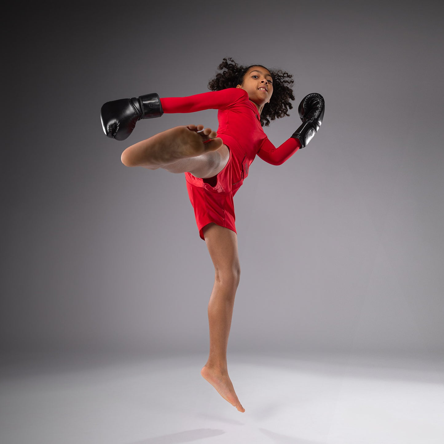 Venum Light Kids Fight Shorts - Cherry Red