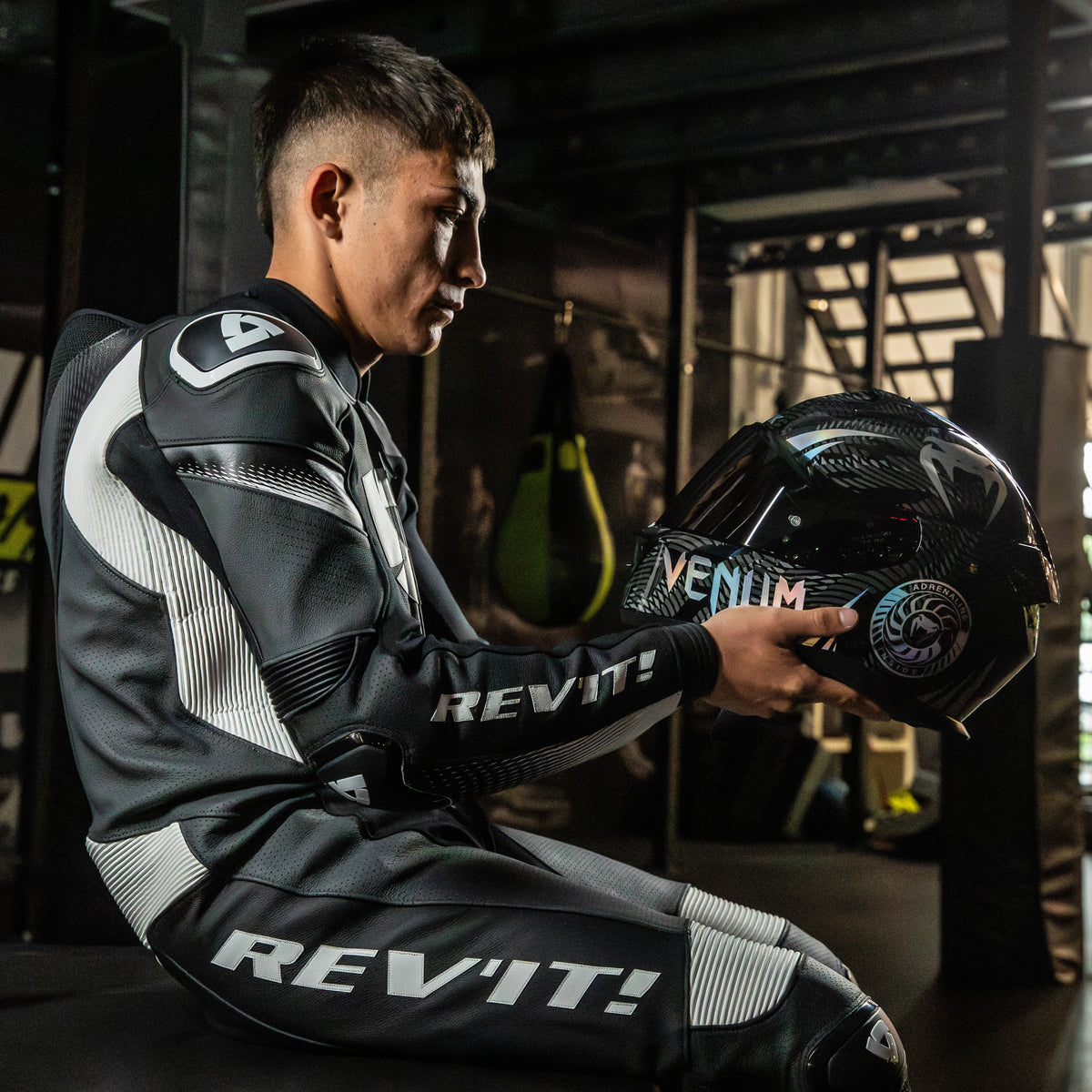 Venum x Shark D-SKWAL 3 Motorcycle Helmet - Black Chrom Anthracite