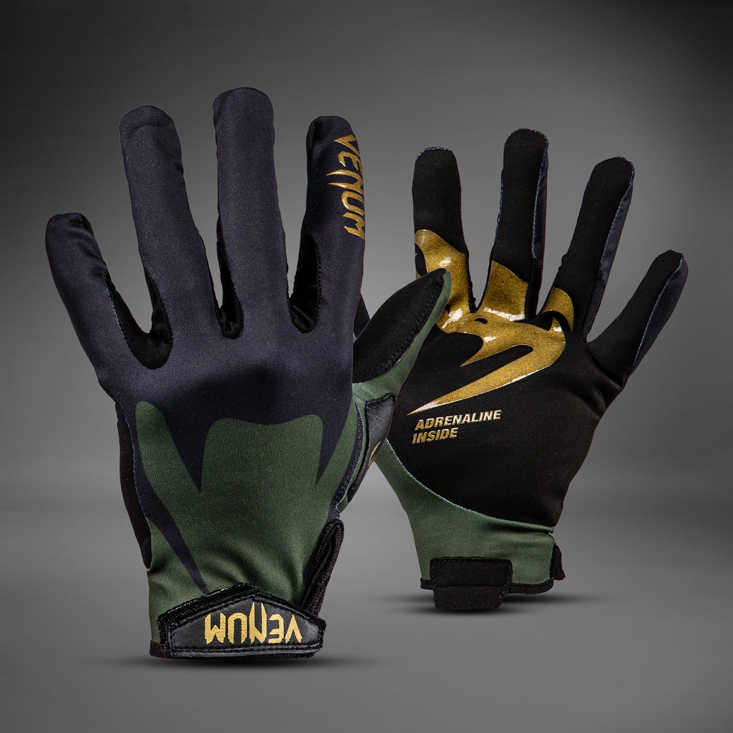 Venum MX Summer Motorbike Gloves - Black/Green/Gold