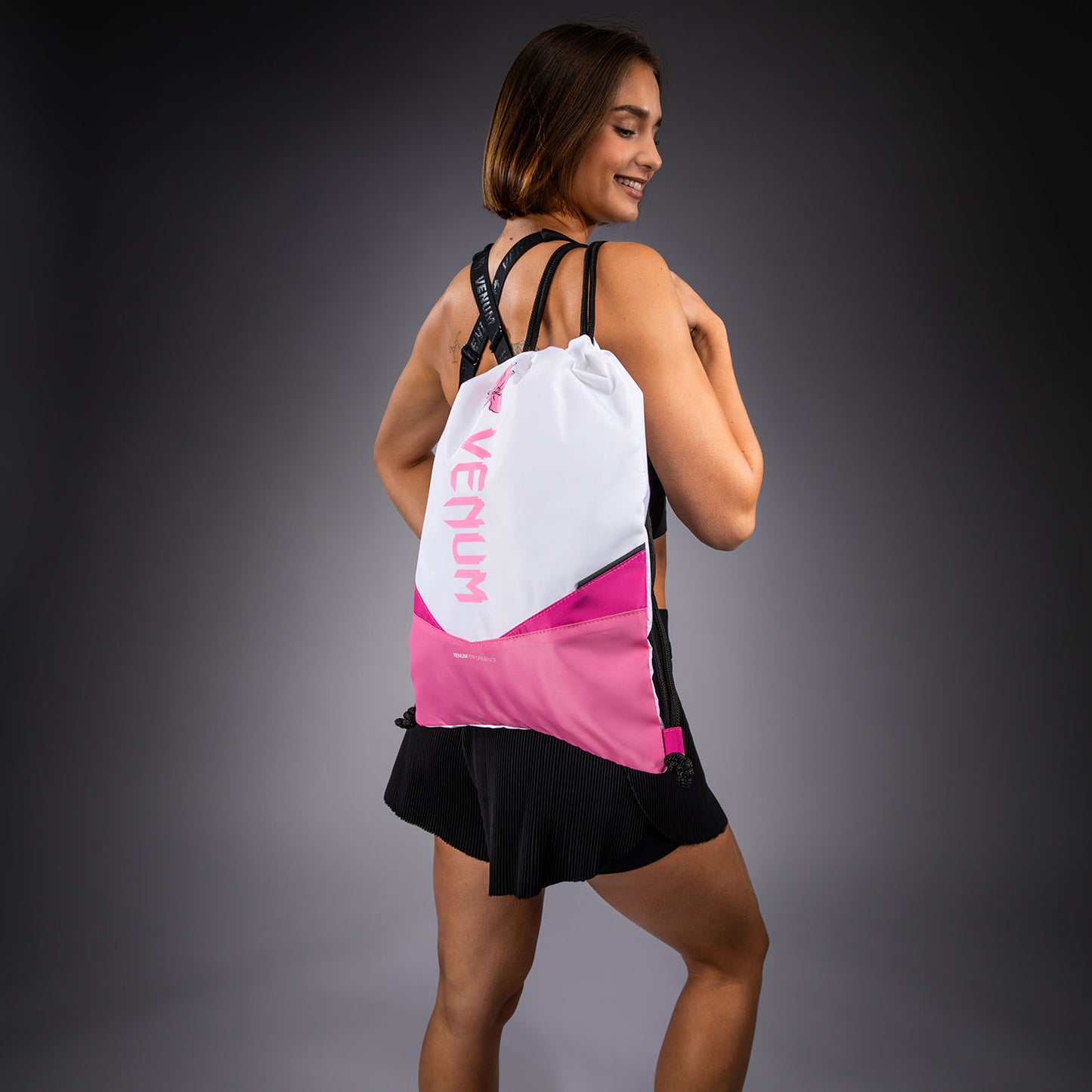 Venum Evo 2 Flower Drawstring Bag - White/ Candy Pink
