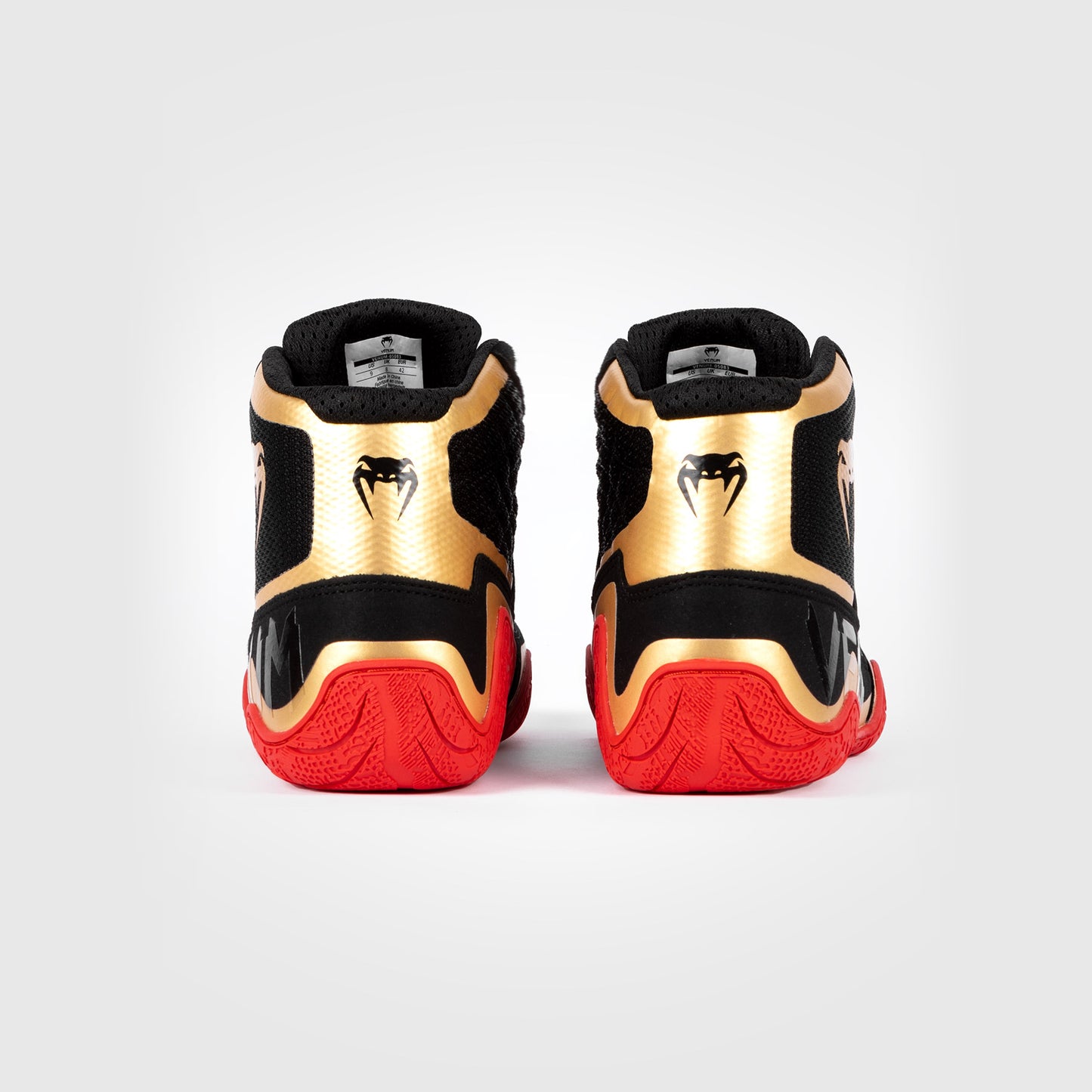 Venum Elite Wrestling Shoes - Black/Gold/Red