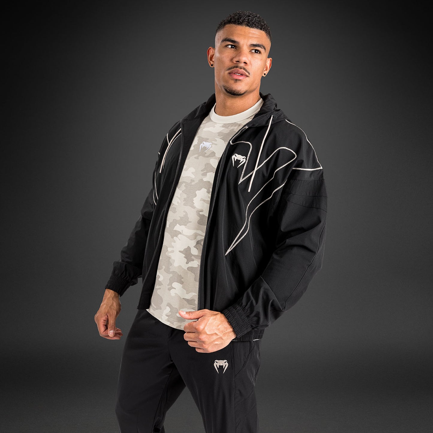 Venum Attack 90 Tracksuit Jacket - Black/White
