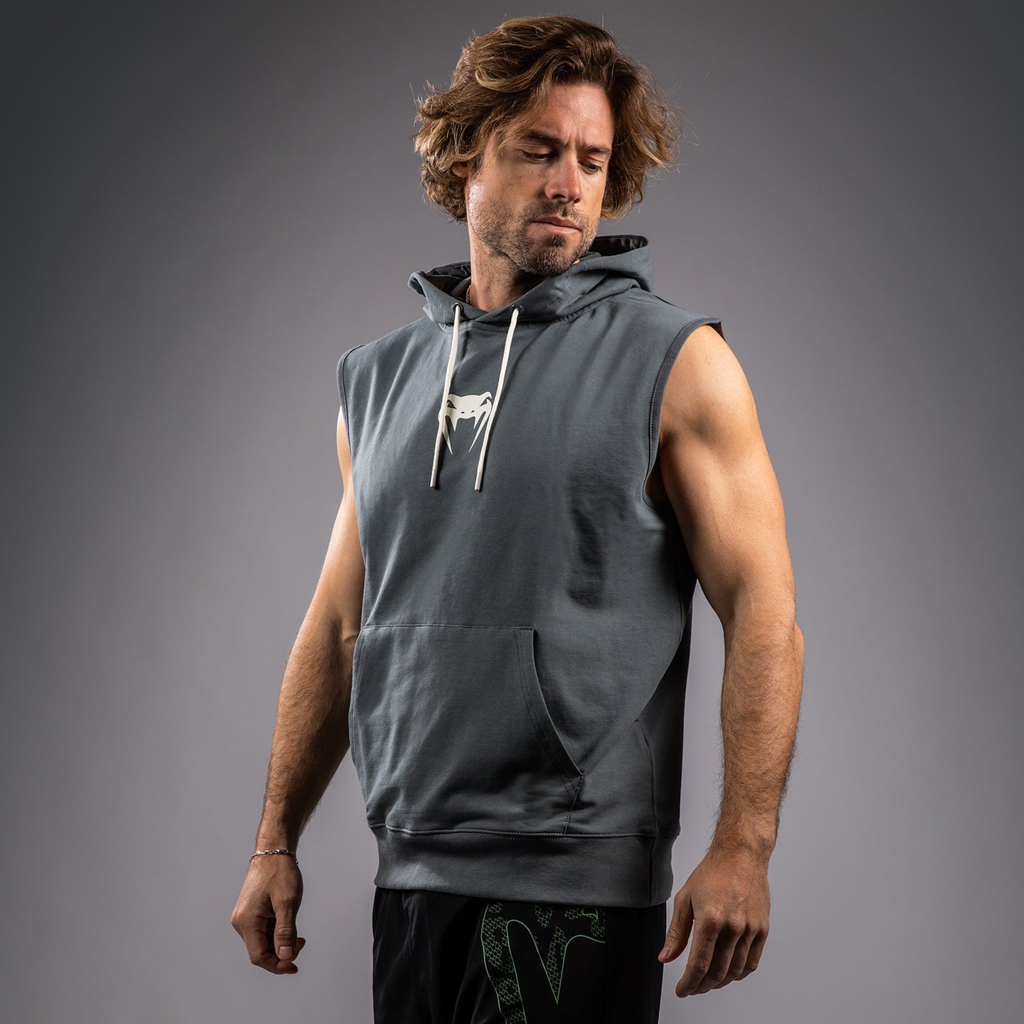 Venum Sparring Sleeveless Hoodies - Storm Grey