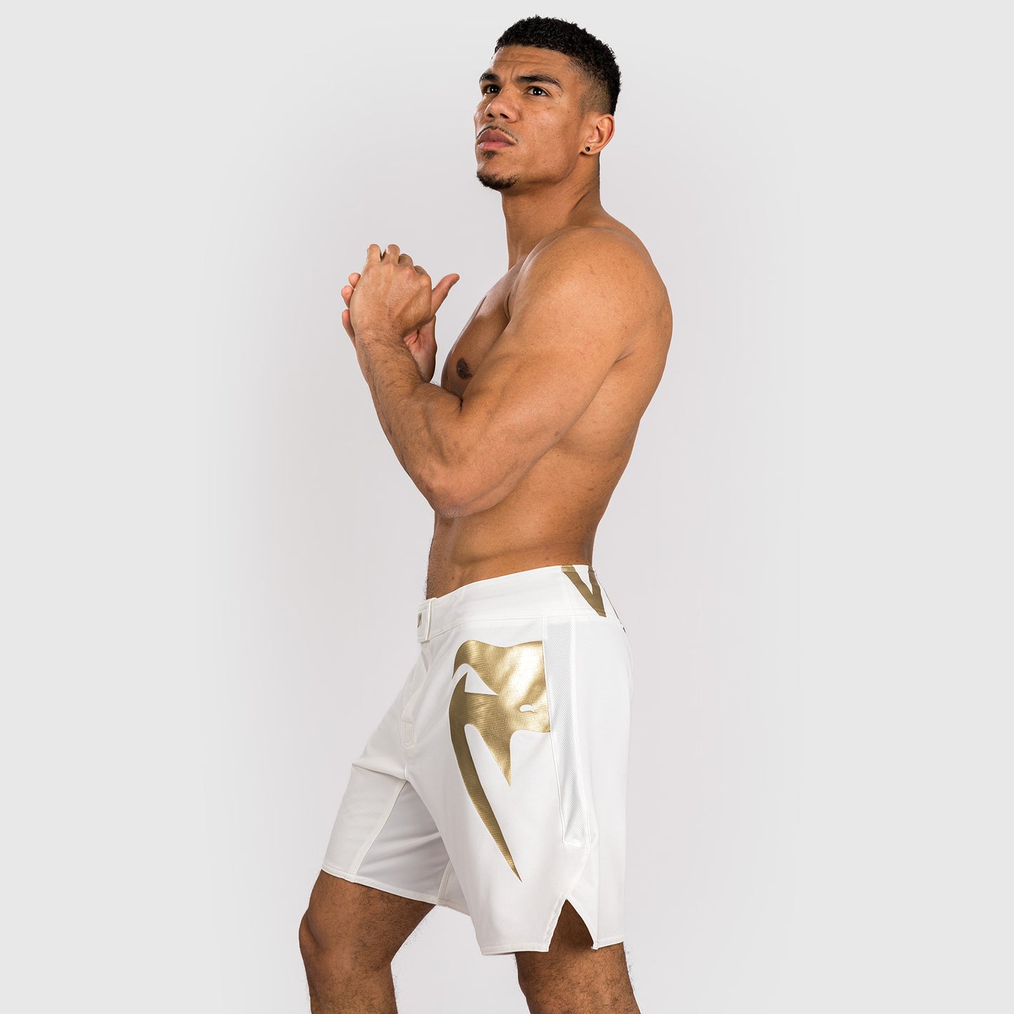 Venum Light 5.0 Fight Shorts - White/Gold