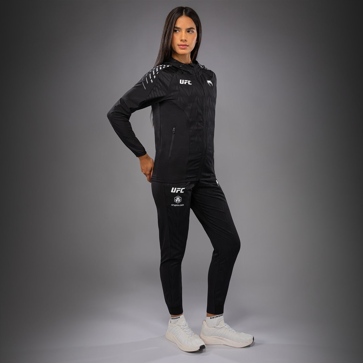 Women's UFC Zenith by Venum Black Authentic Fight Night Walkout Hoodie