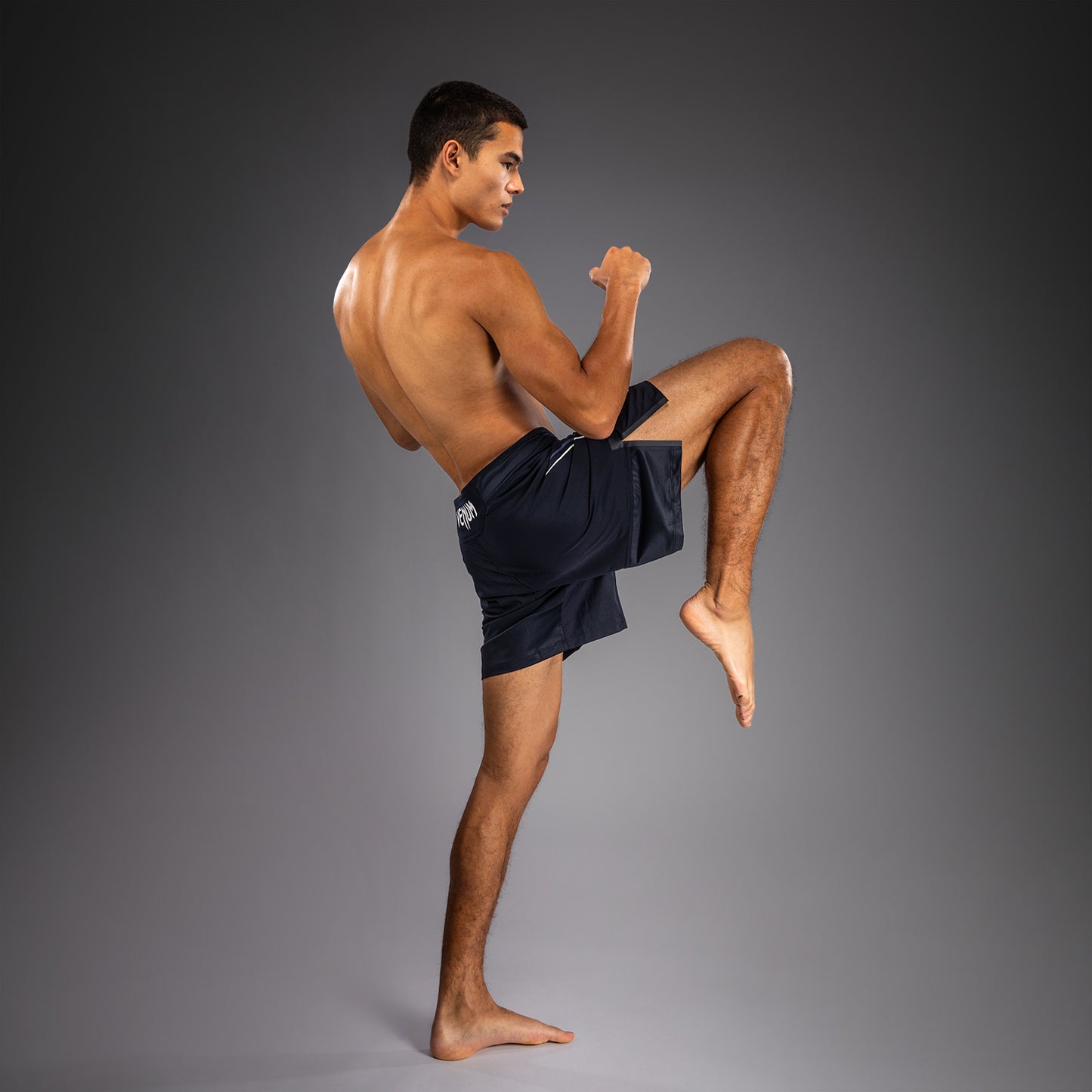 Venum G-Core Fight Shorts - Navy Blue/White