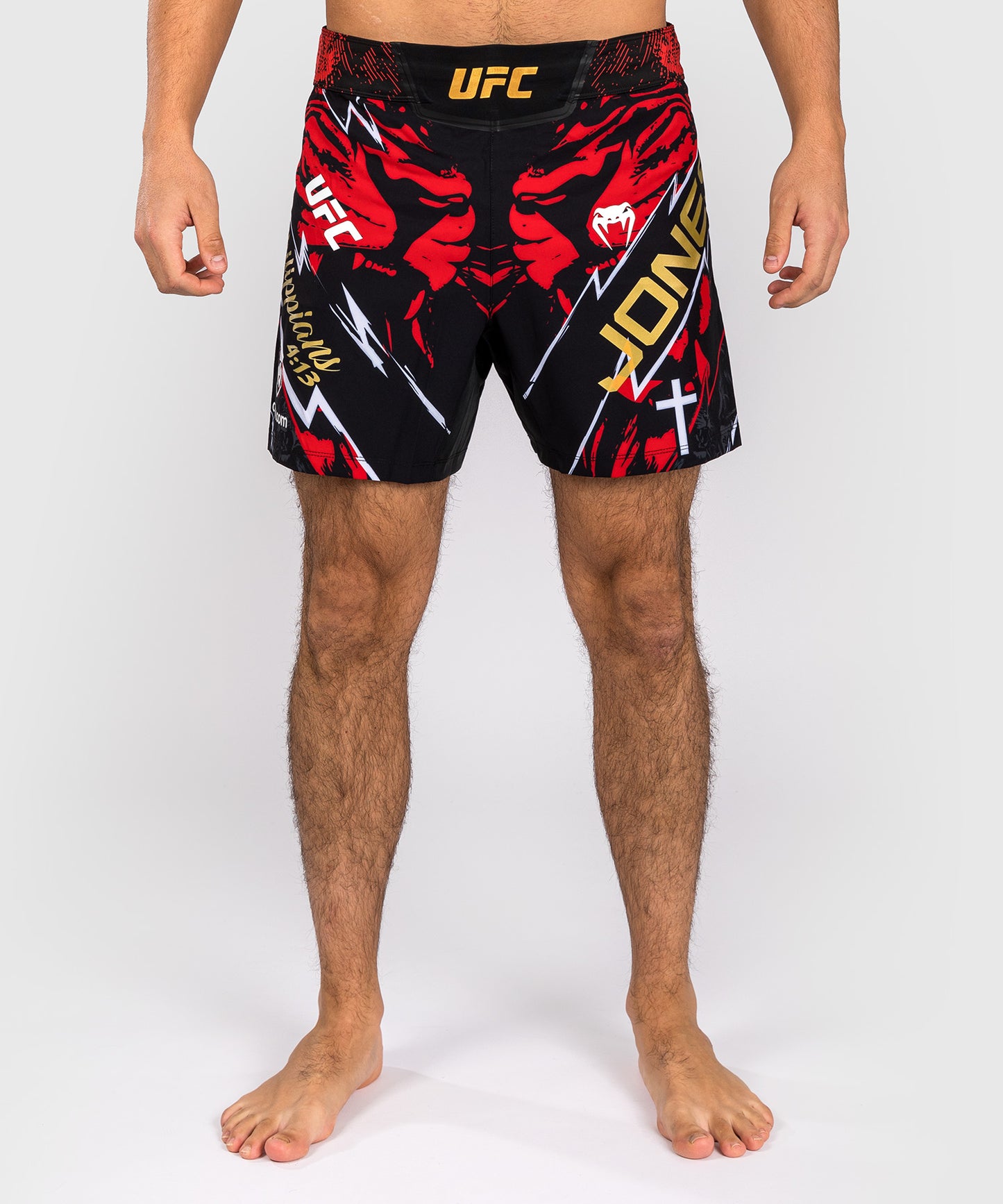 Men's UFC Unrivaled by Venum Red Jon Jones Short Fit Fight Short ...