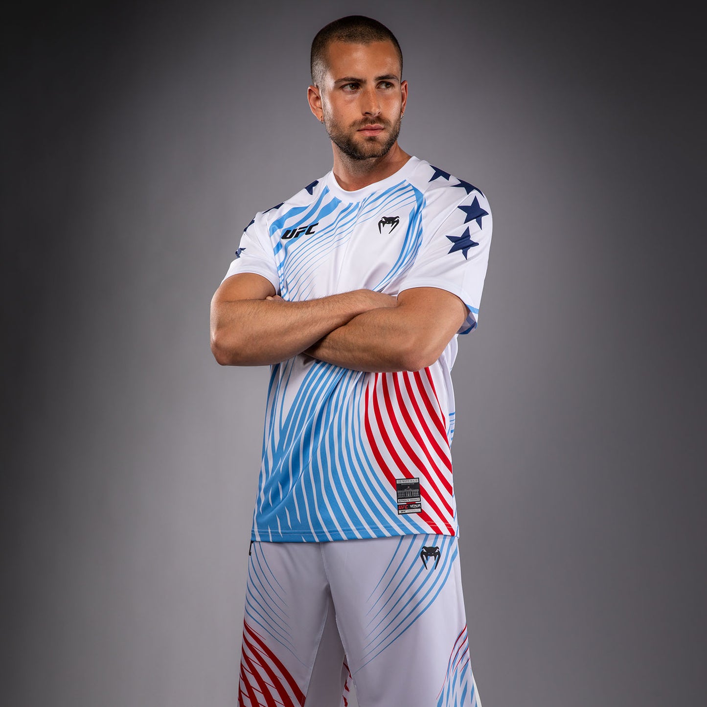 Men's Official UFC Freedom 250 by Venum White Authentic Fight Night Walkout Jersey