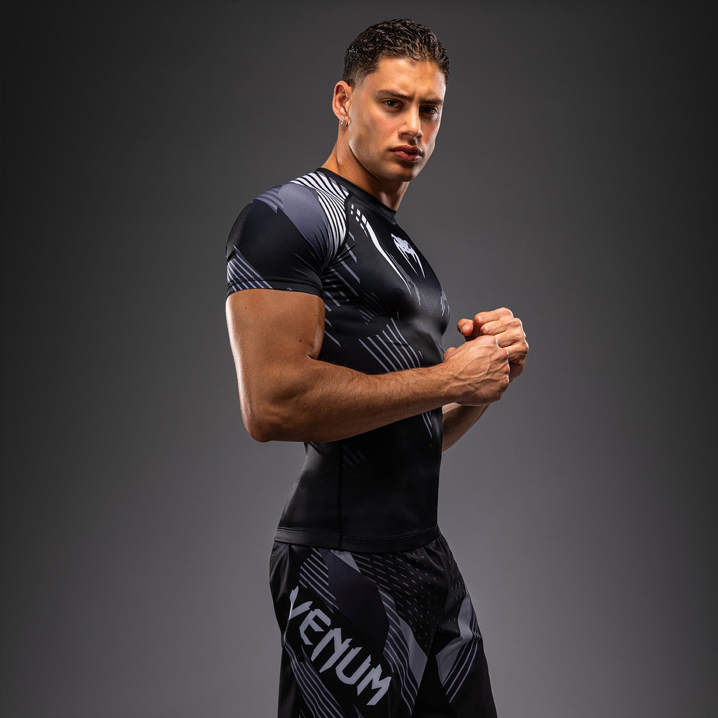 Venum No-Gi 6.0 Short Sleeve Rashguard - Black/White