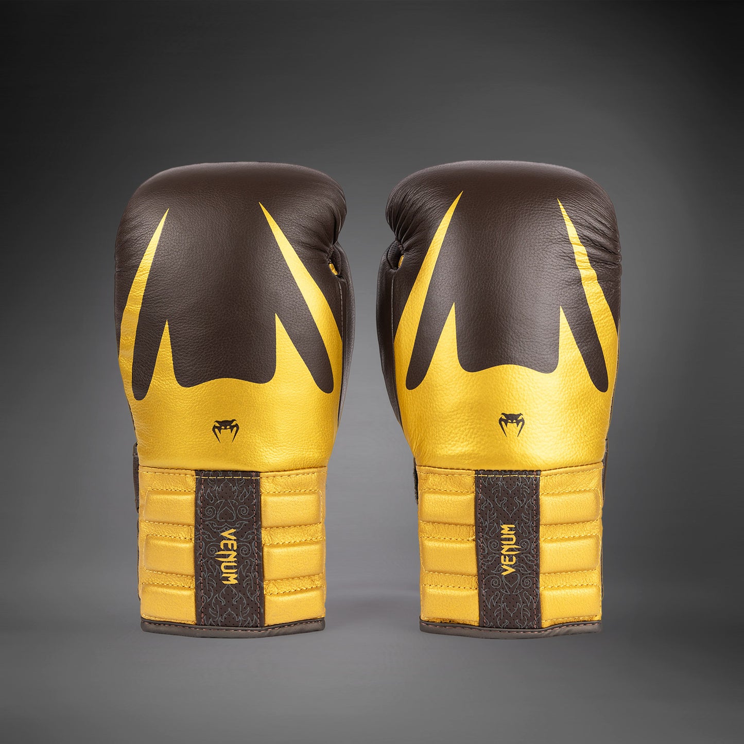 Venum Reverso Boxing Gloves - Chocolate/Gold