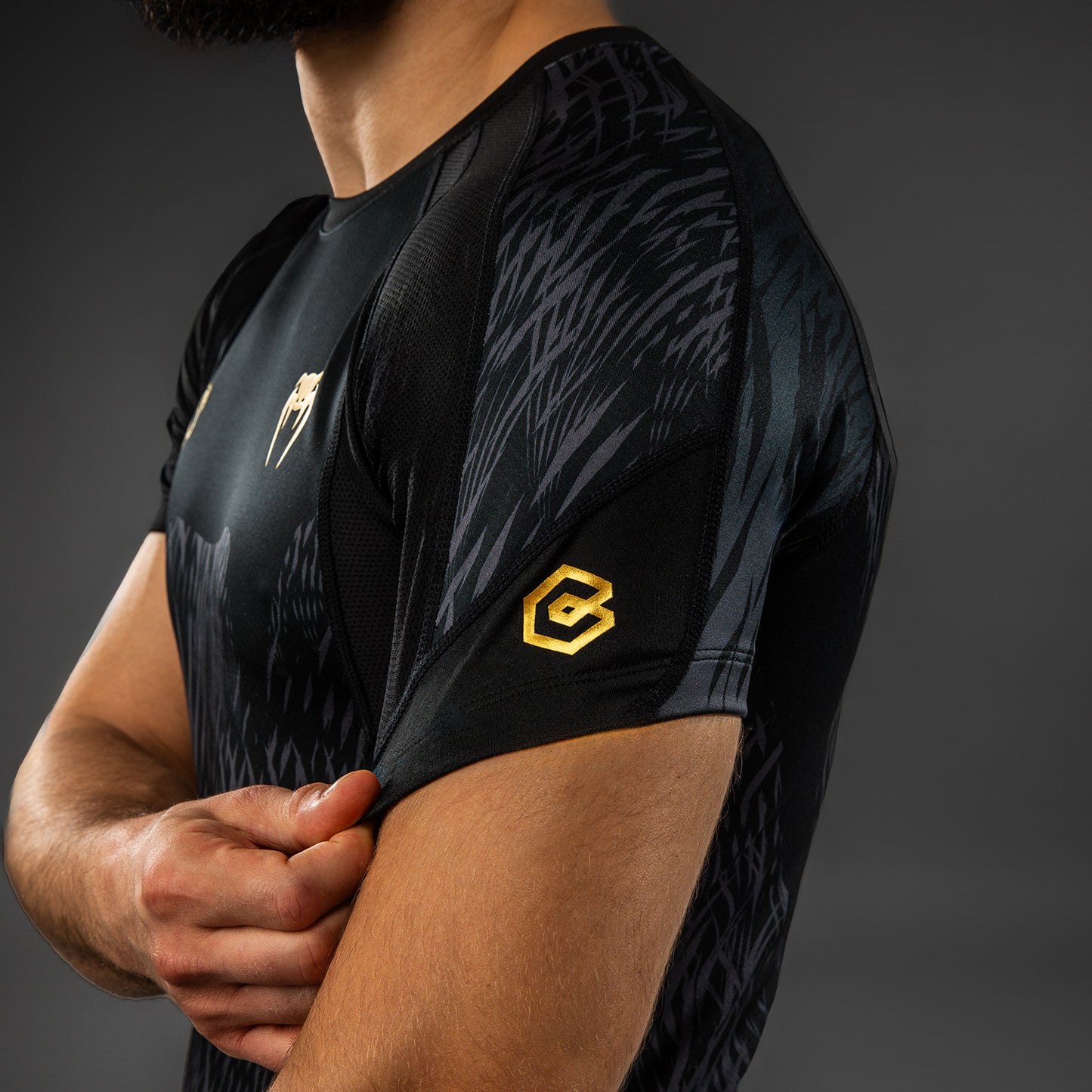 Venum x Chimaev Short Sleeve Rashguard - Black/Grey