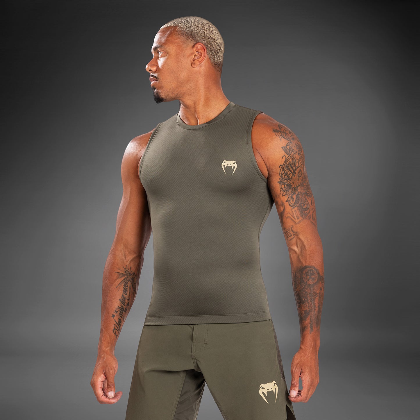 Venum Contender Men’s Sleeveless Rashguard - Khaki