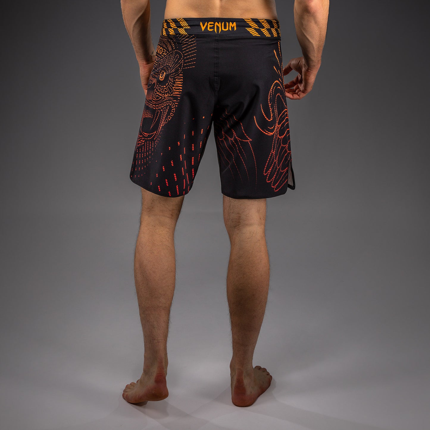 Venum Quetzal Fury Fightshorts - Black/Fury Red/ Tangerine