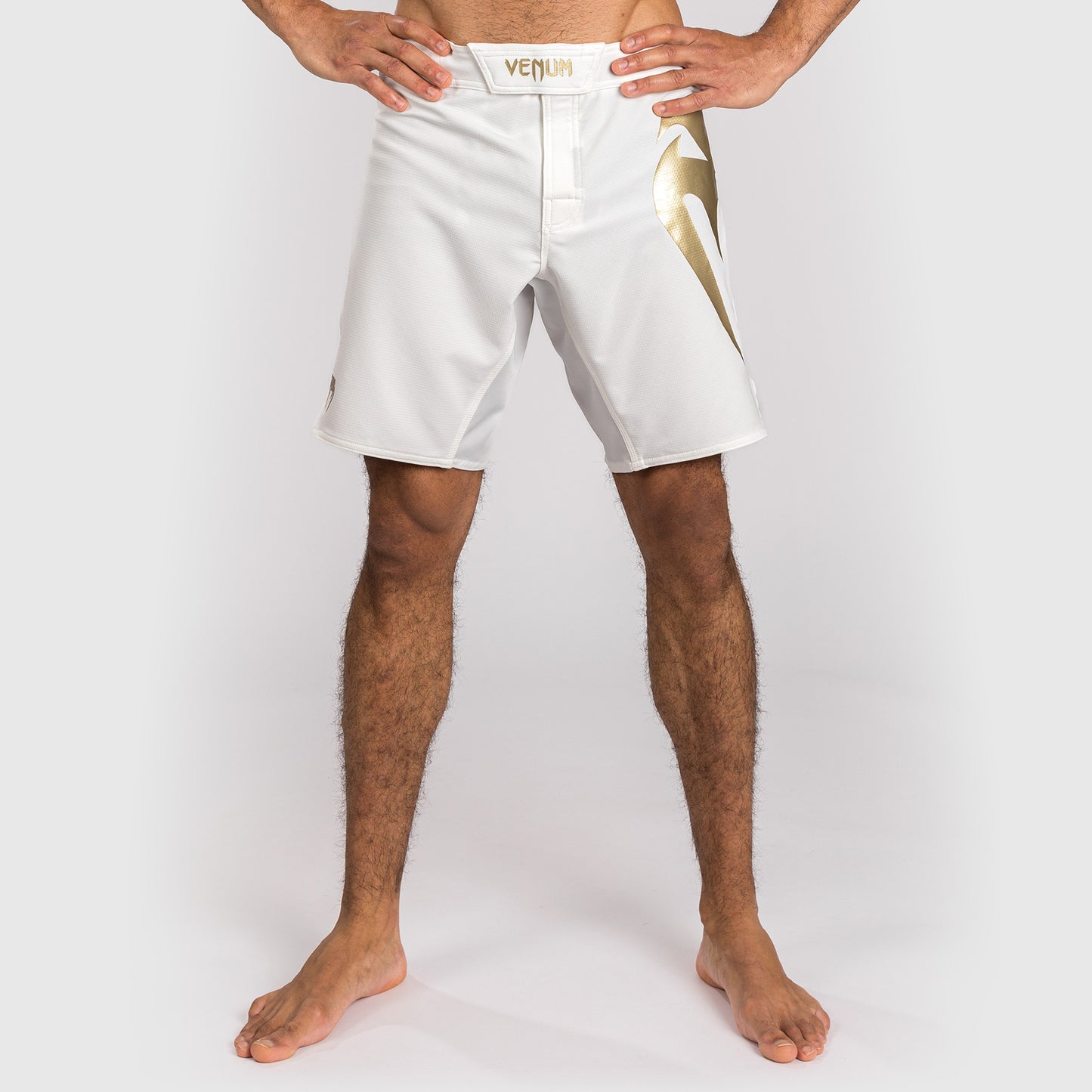 Venum Light 5.0 Fight Shorts - White/Gold