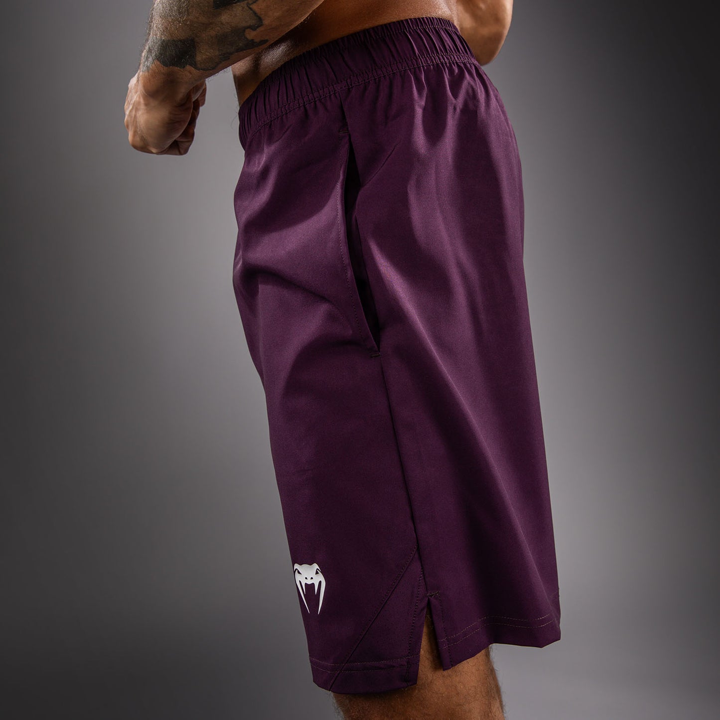 Venum Contender Training Shorts - Dark Purple/ White