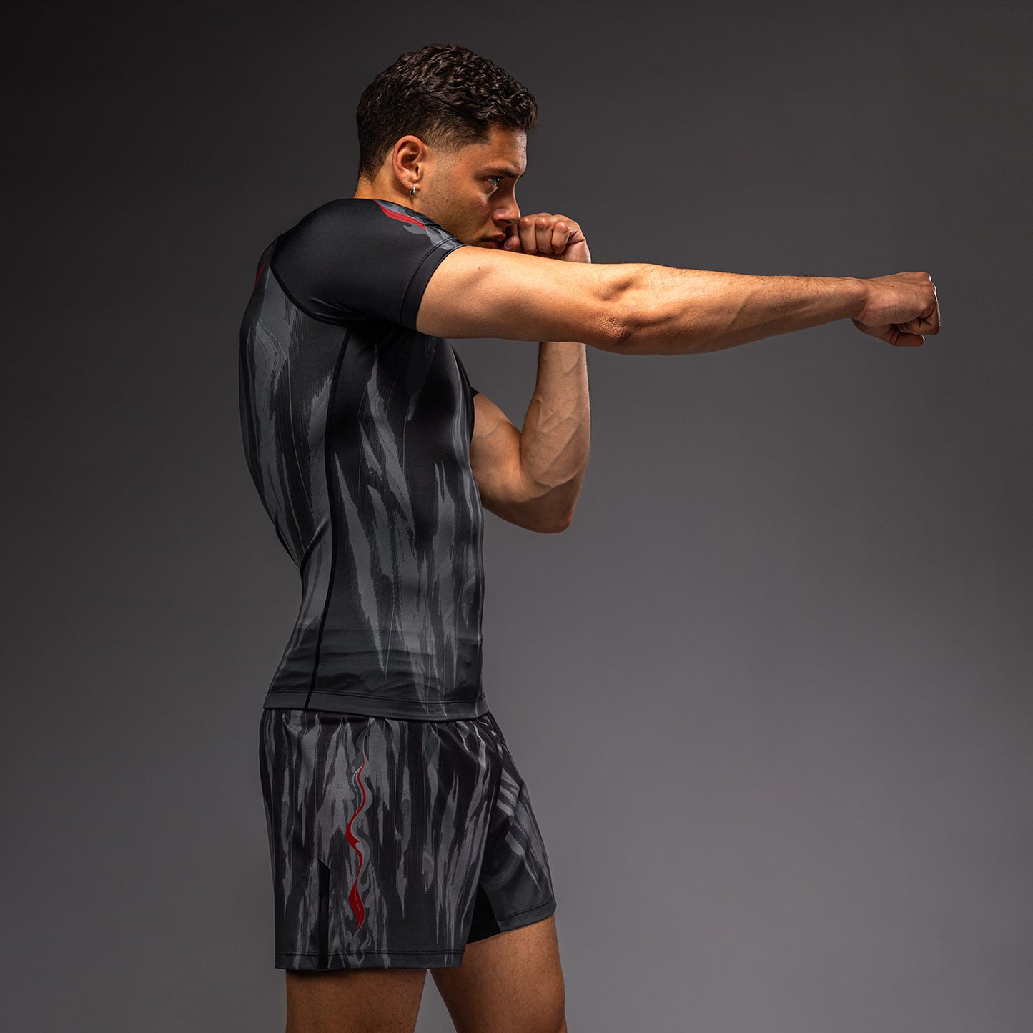 Venum Demon Short Sleeve Rashguard - Black/Grey