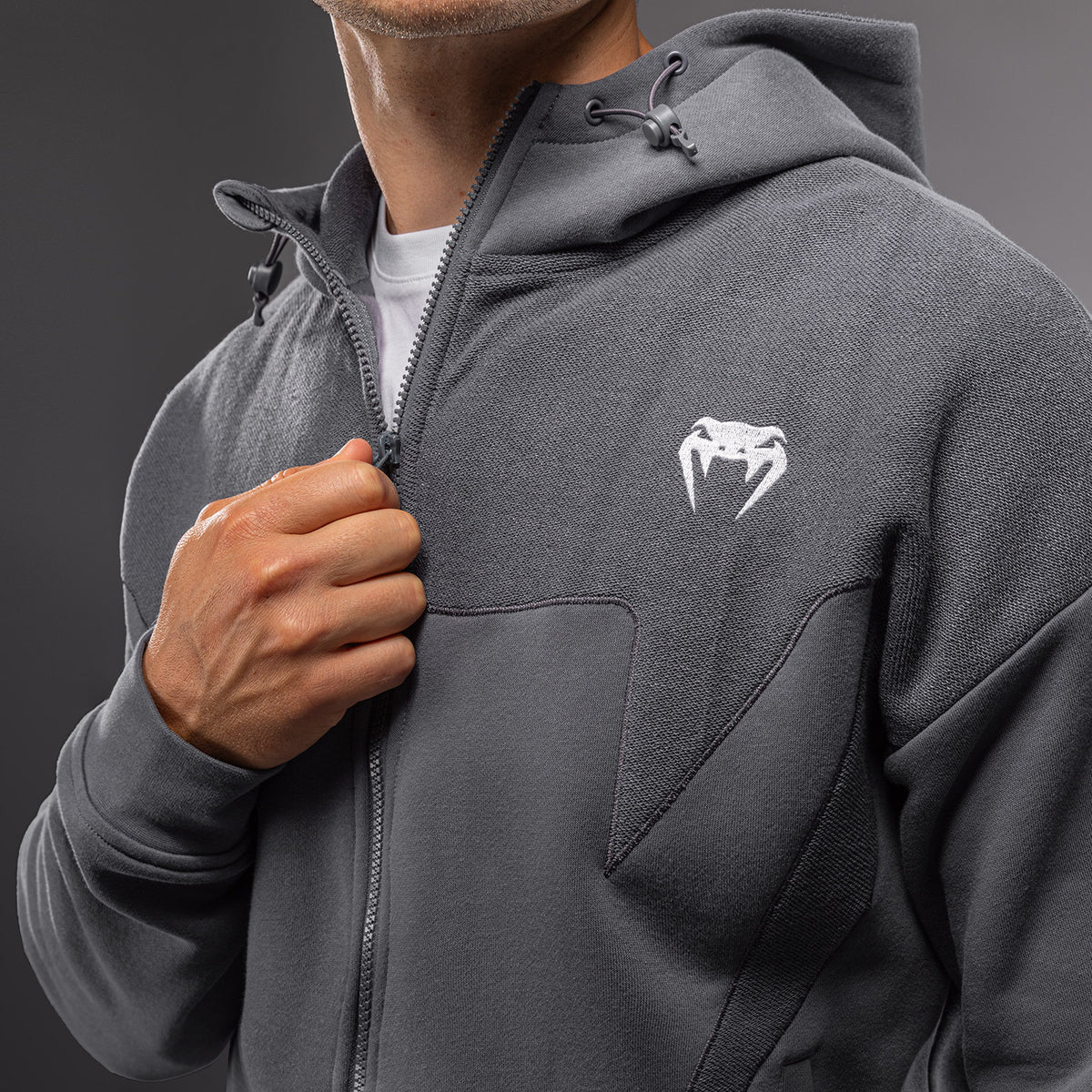 Venum Attack Fleece & Weave Track Jacket - Grey