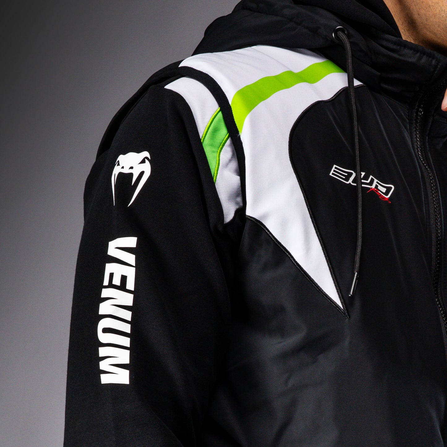 Venum x Bud Racing Men's Sleeveless Down Jacket - Black/White/Lime Green
