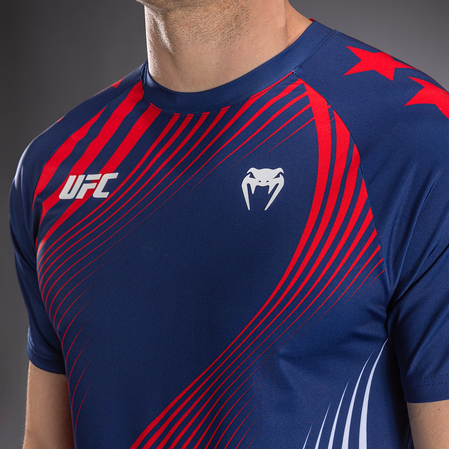 Men's Official UFC Freedom 250 by Venum Blue Authentic Fight Night Walkout Jersey