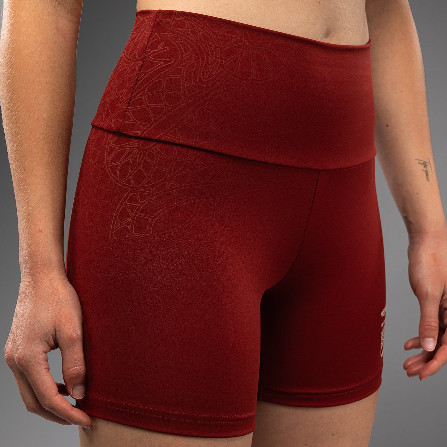 Venum Serpenti Women’s Vale Tudo Shorts - Burgundy/Ivory