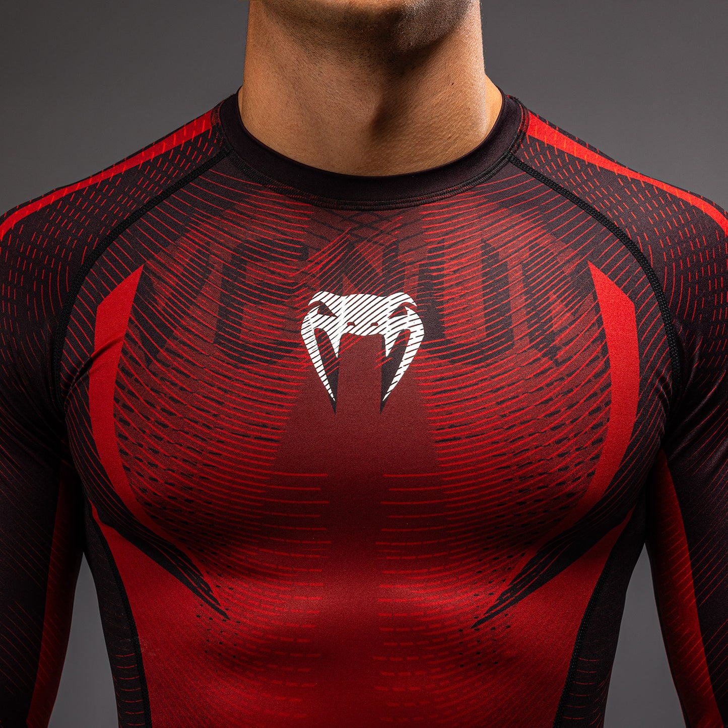 Venum Galactic 3.0 Long Sleeve Rashguard - Red/Silver
