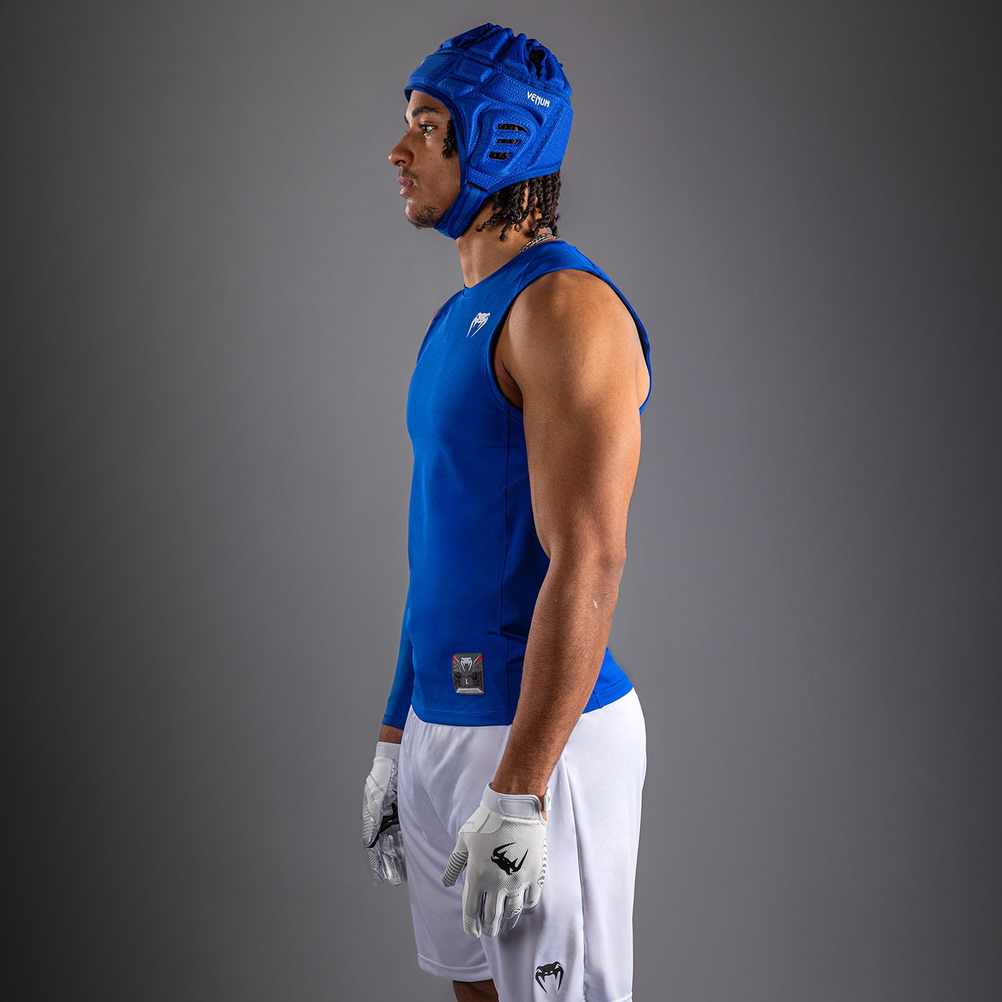 Venum Elite Football Sleeveless Compression Jersey - Royal Blue